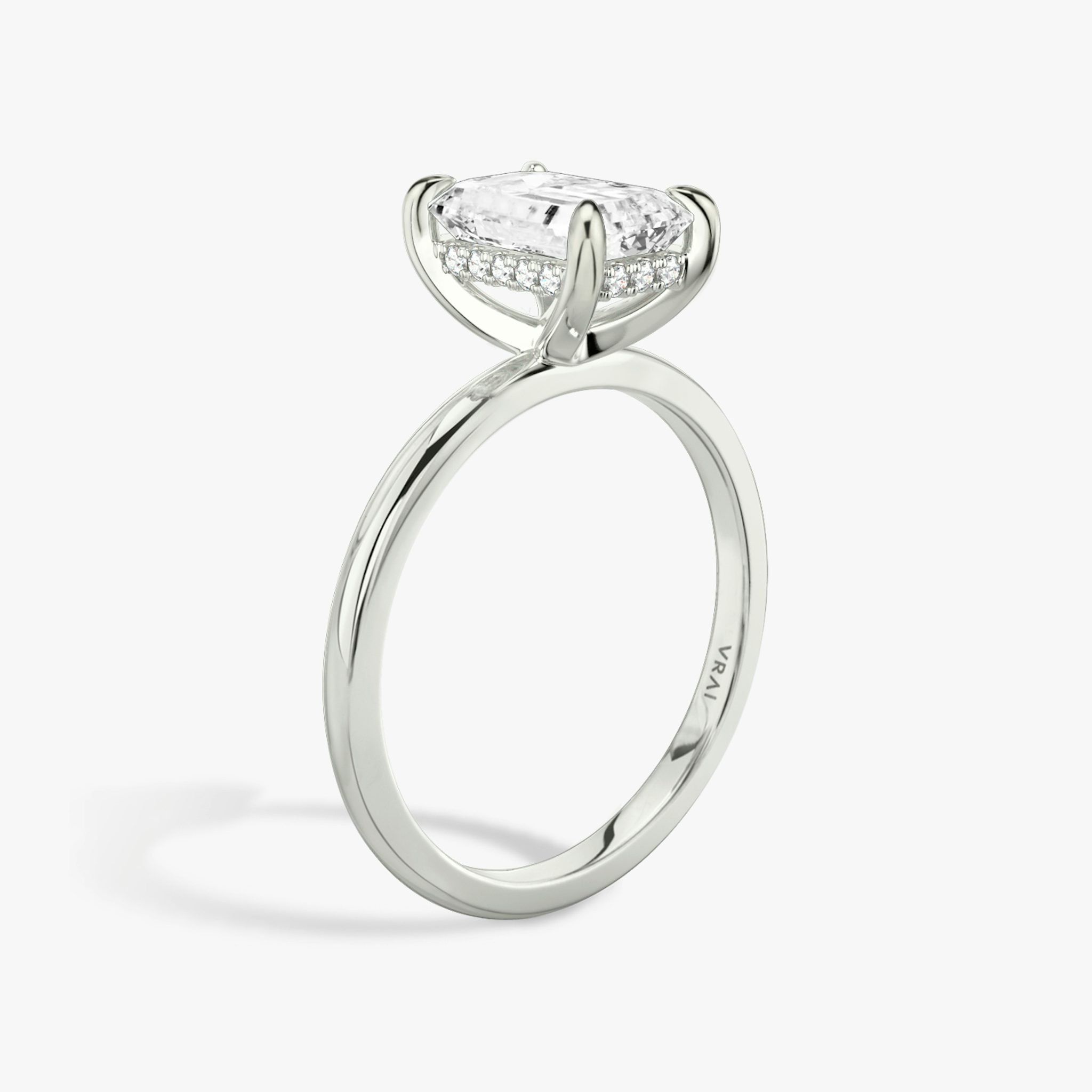 Classic Hidden Halo Platinum Ring