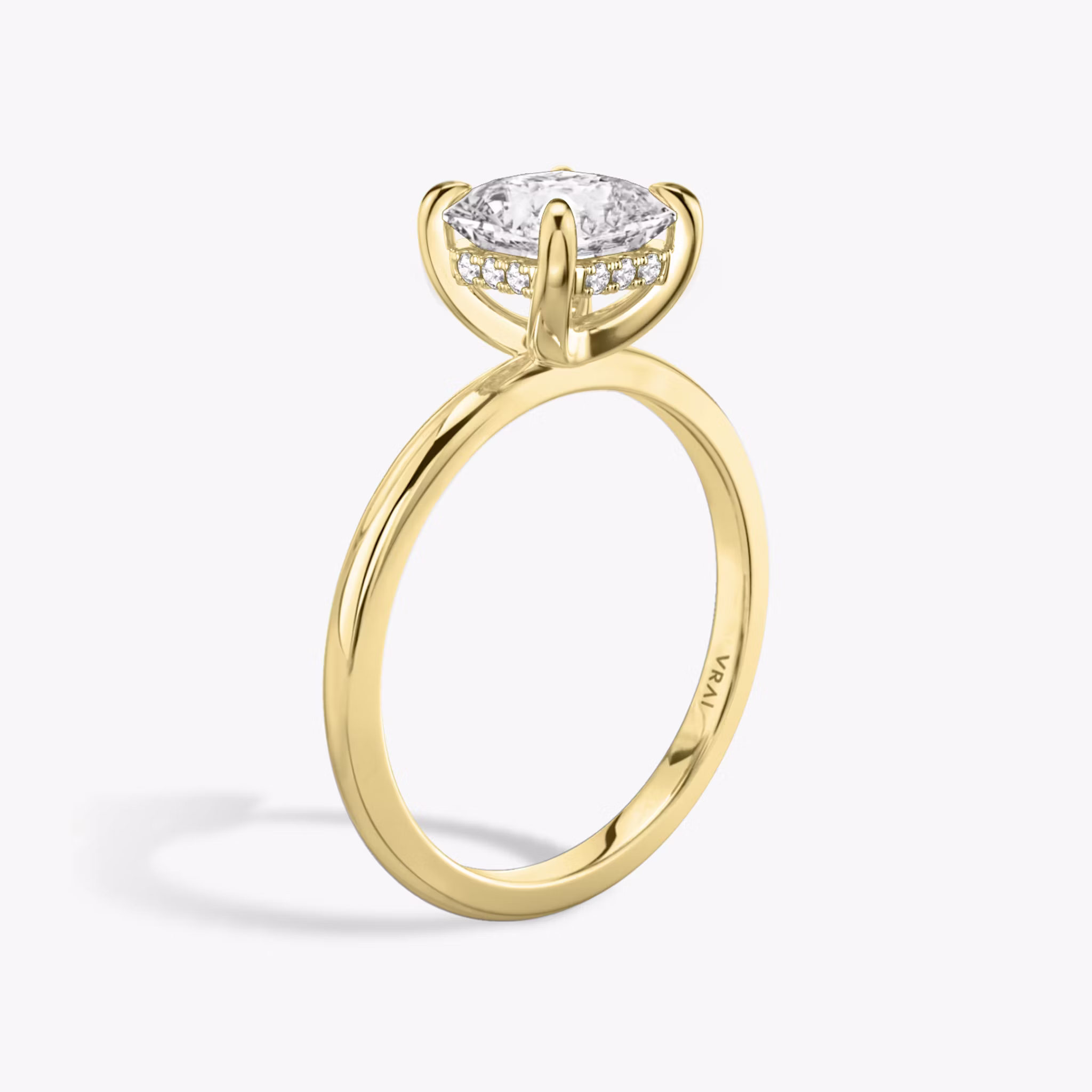 The Classic Hidden Halo Asscher | Yellow Gold