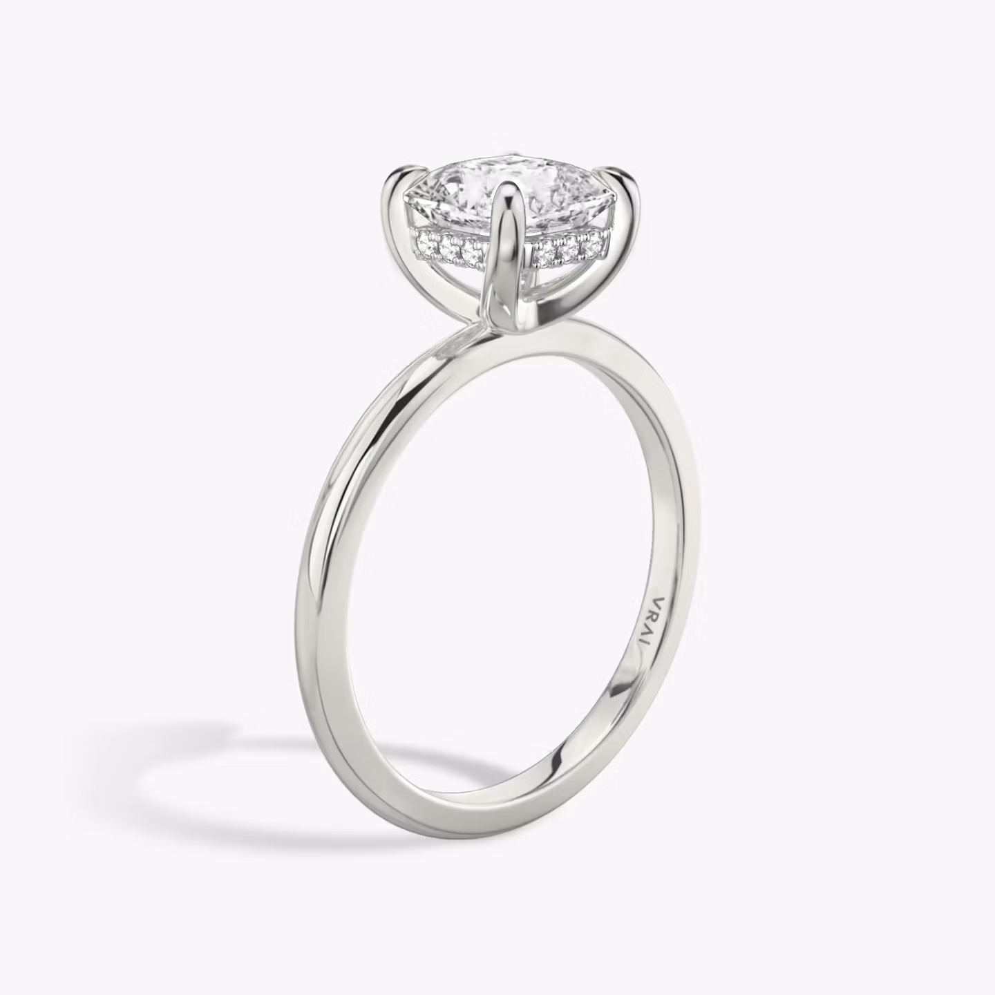 The Classic Hidden Halo Asscher | White Gold