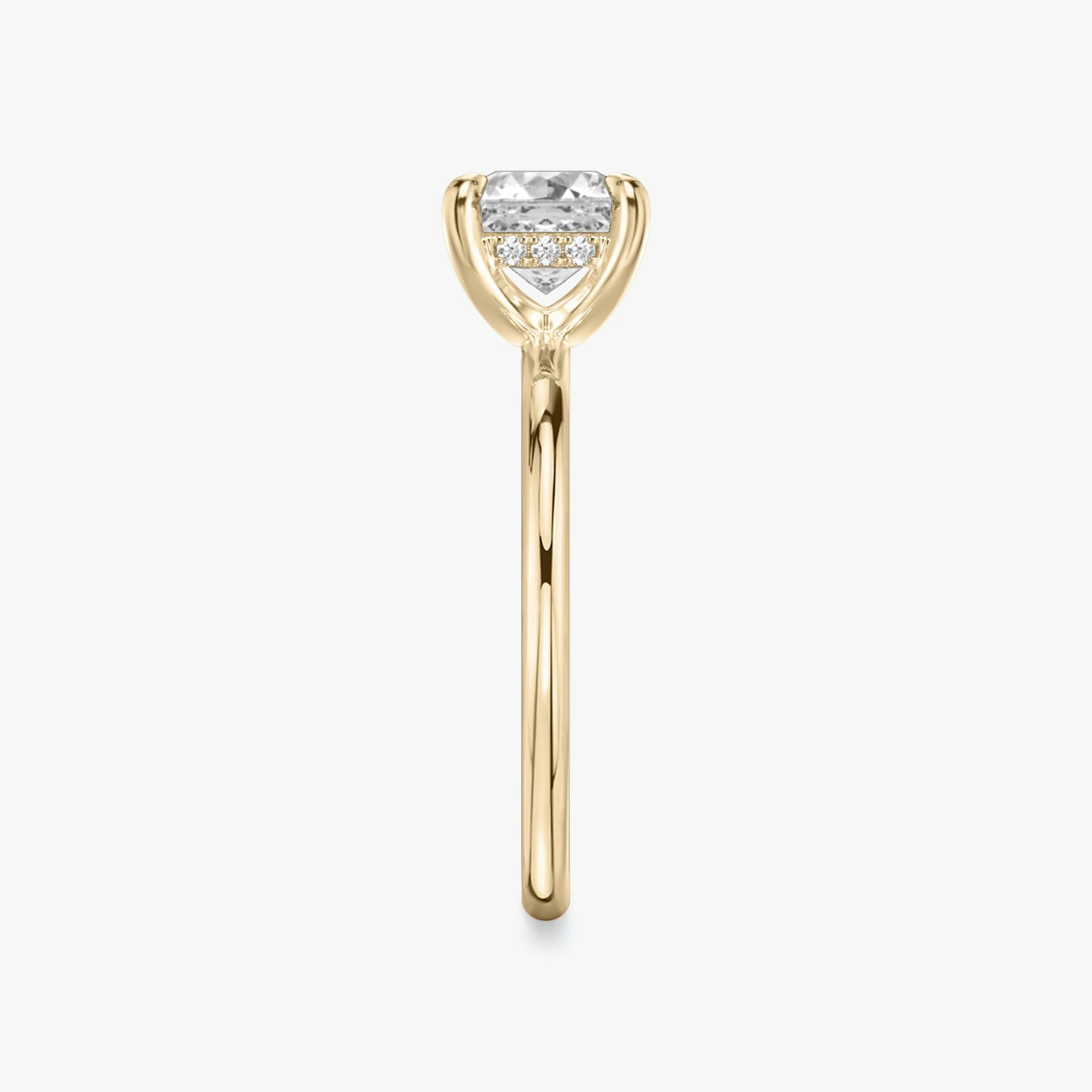 Bague de fiançailles Classic Hidden Halo | Asscher | 14k | Or rose | bandAccent: Simple | bandWidth: standard | prongStyle: Simple | diamondOrientation: vertical | caratWeight: other
