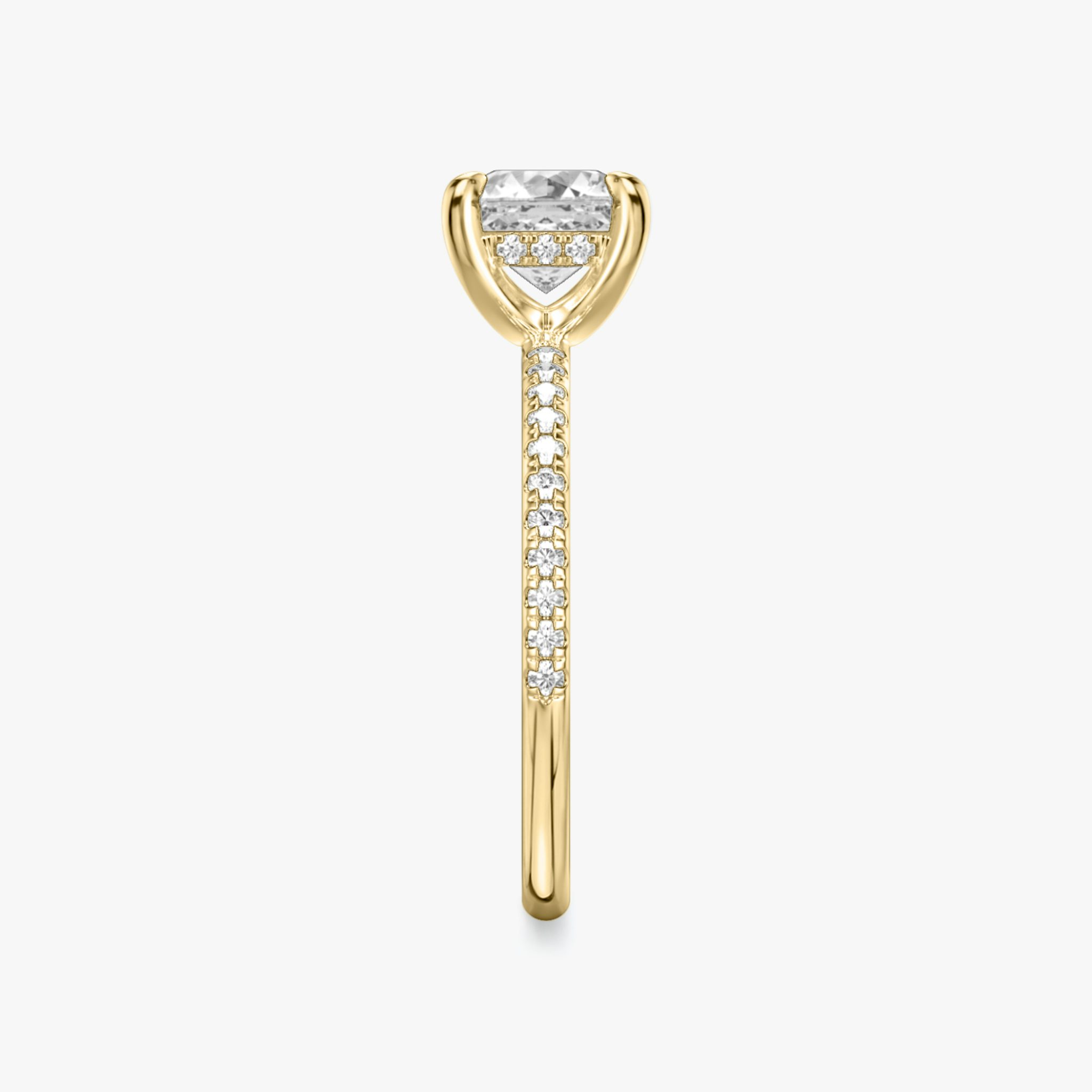 The Classic Hidden Halo | Asscher | 18k | Yellow Gold | bandAccent: Pavé | bandWidth: standard | prongStyle: Plain | diamondOrientation: vertical | caratWeight: other