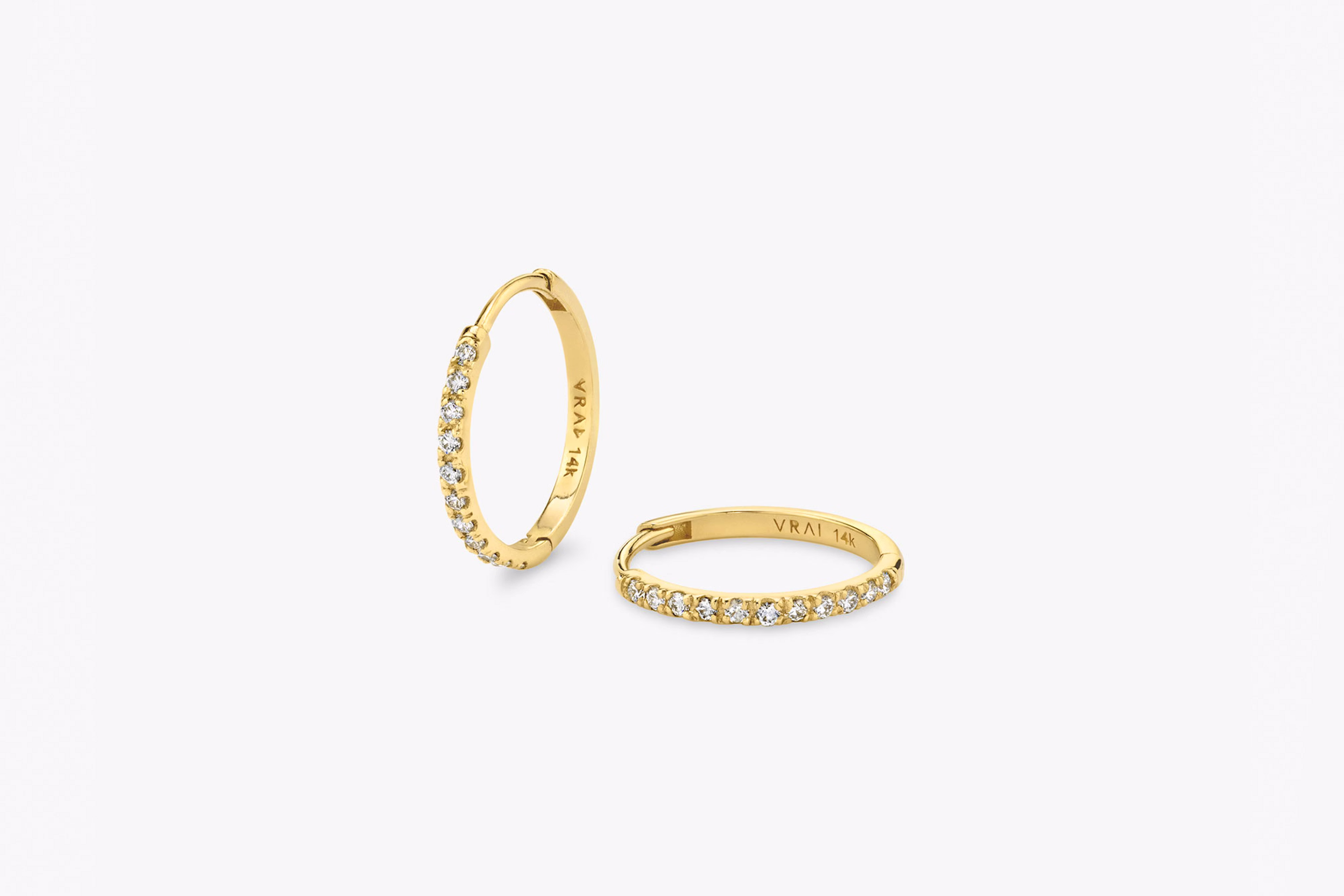 Pave Huggie Hoops