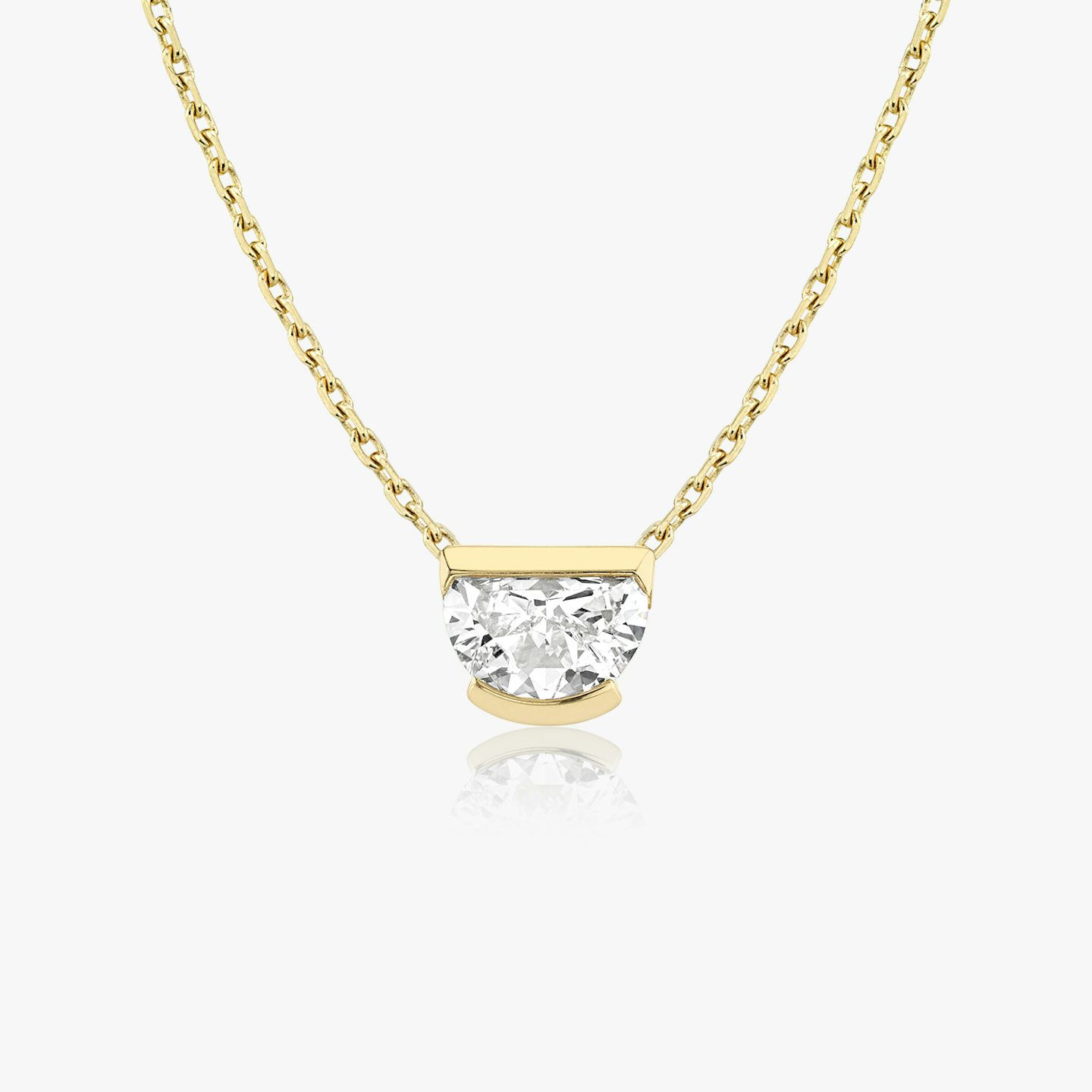 Collar Knife-Edge Semi-Bezel | Media Luna | 14k | Oro amarillo | caratWeight: 0.75ct