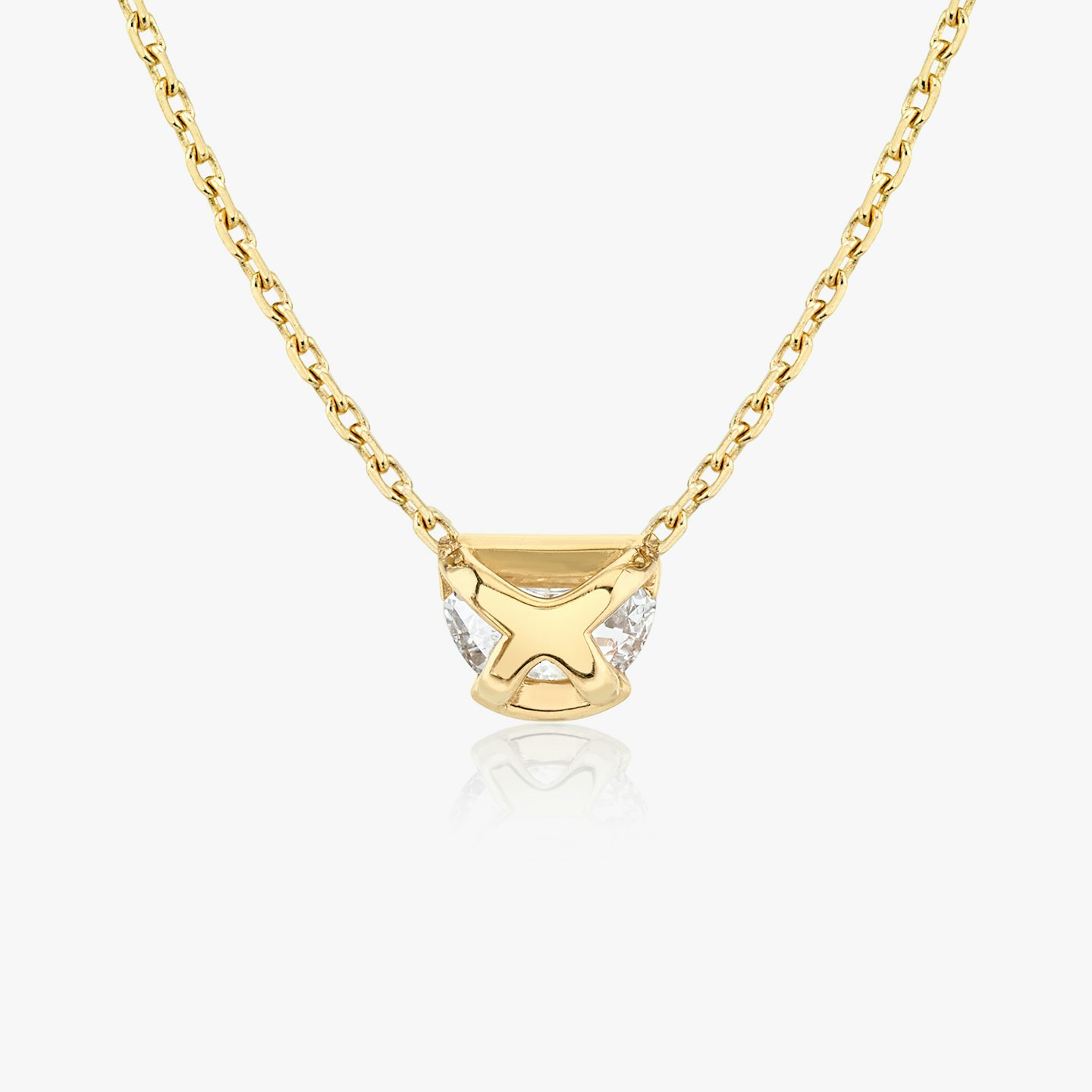 Collar Knife-Edge Semi-Bezel | Media Luna | 14k | Oro amarillo | caratWeight: 0.75ct