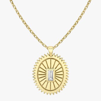 The Inner Spirit Medallion necklace in gold.