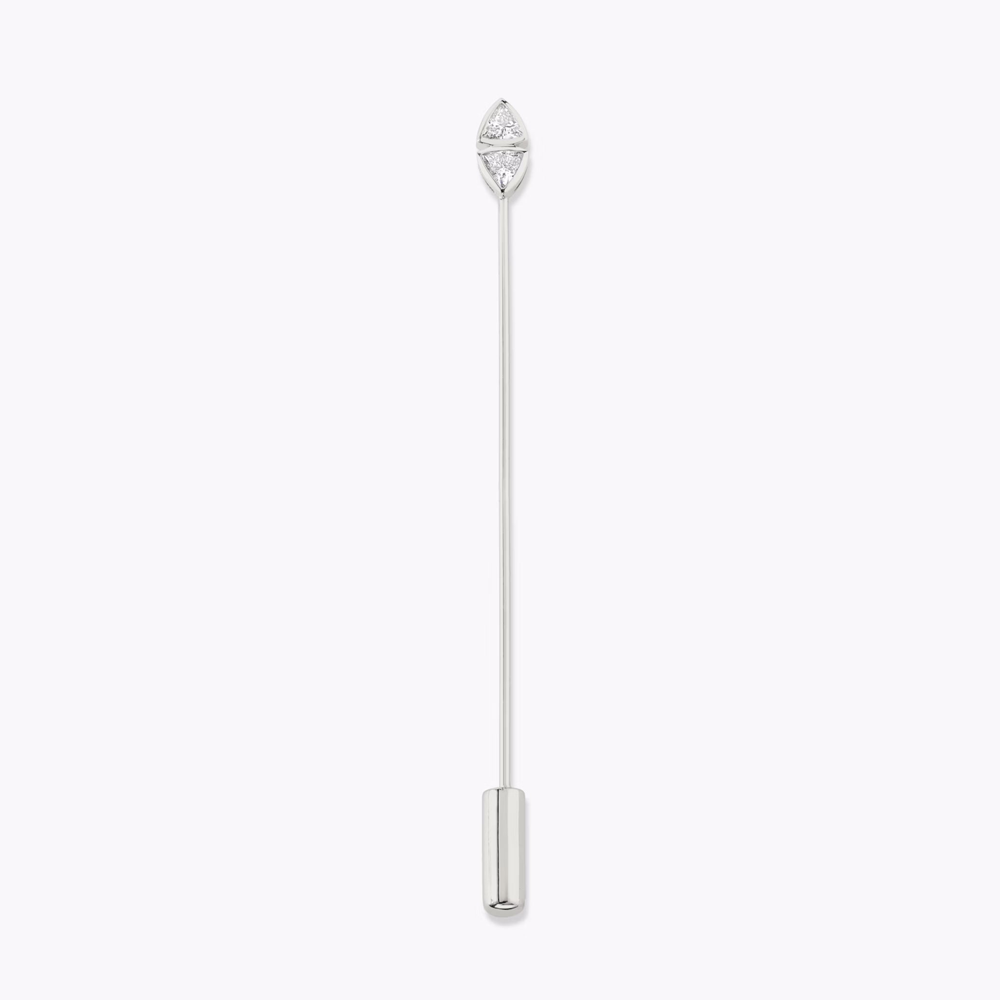 Lapel Pin | Trillion | 14k | White Gold
