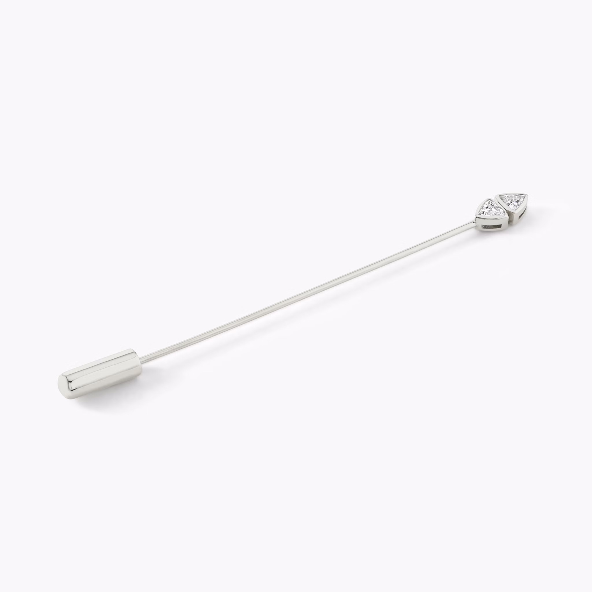 Lapel Pin | Trillion | 14k | White Gold
