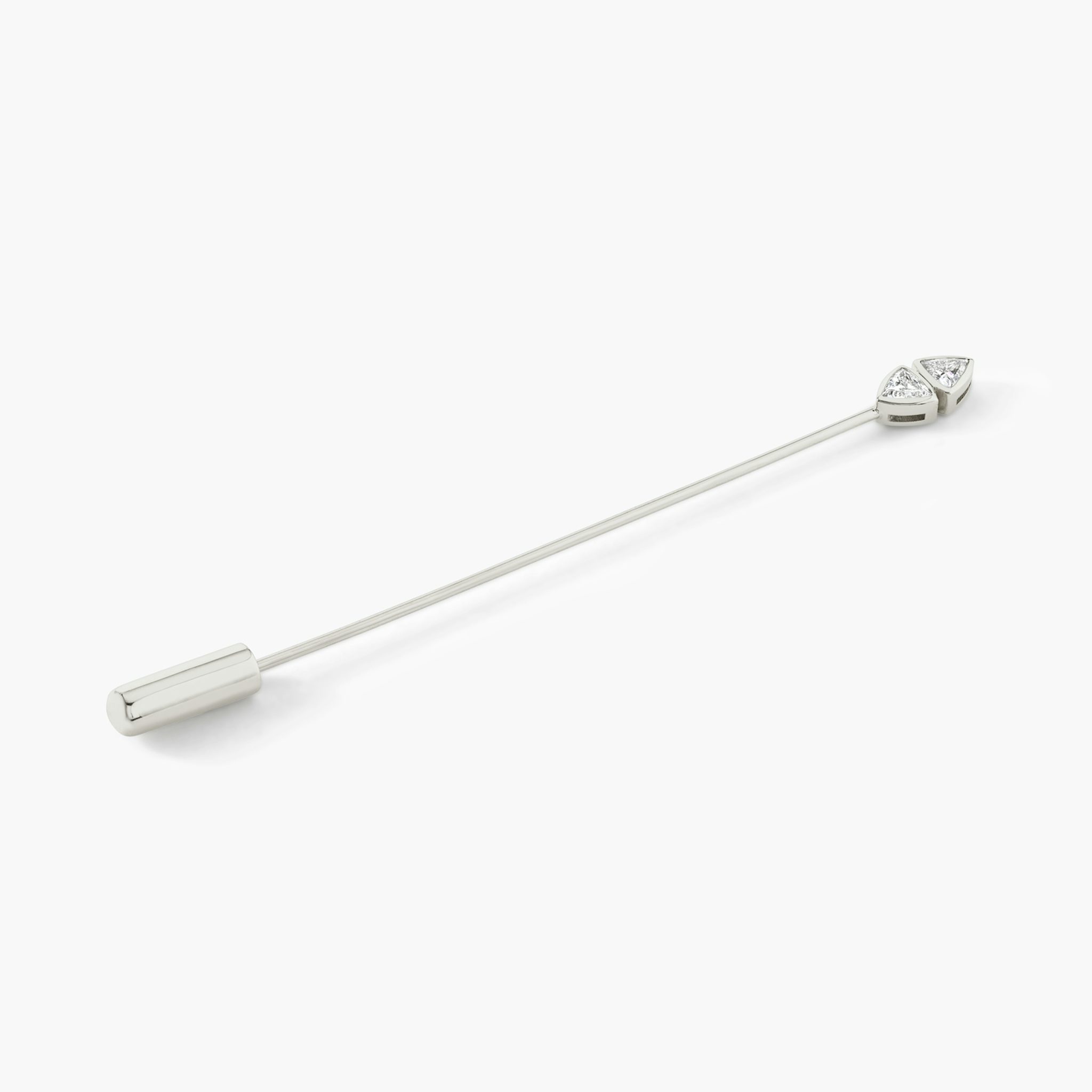Lapel Pin | Trillion | 14k | White Gold