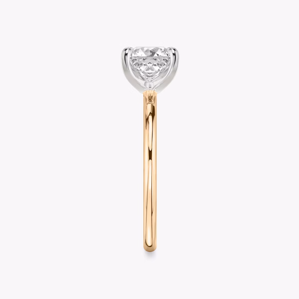 The Classic | Asscher | 14k | Rose Gold and Platinum | bandAccent: Plain | bandWidth: standard | diamondOrientation: vertical | caratWeight: other