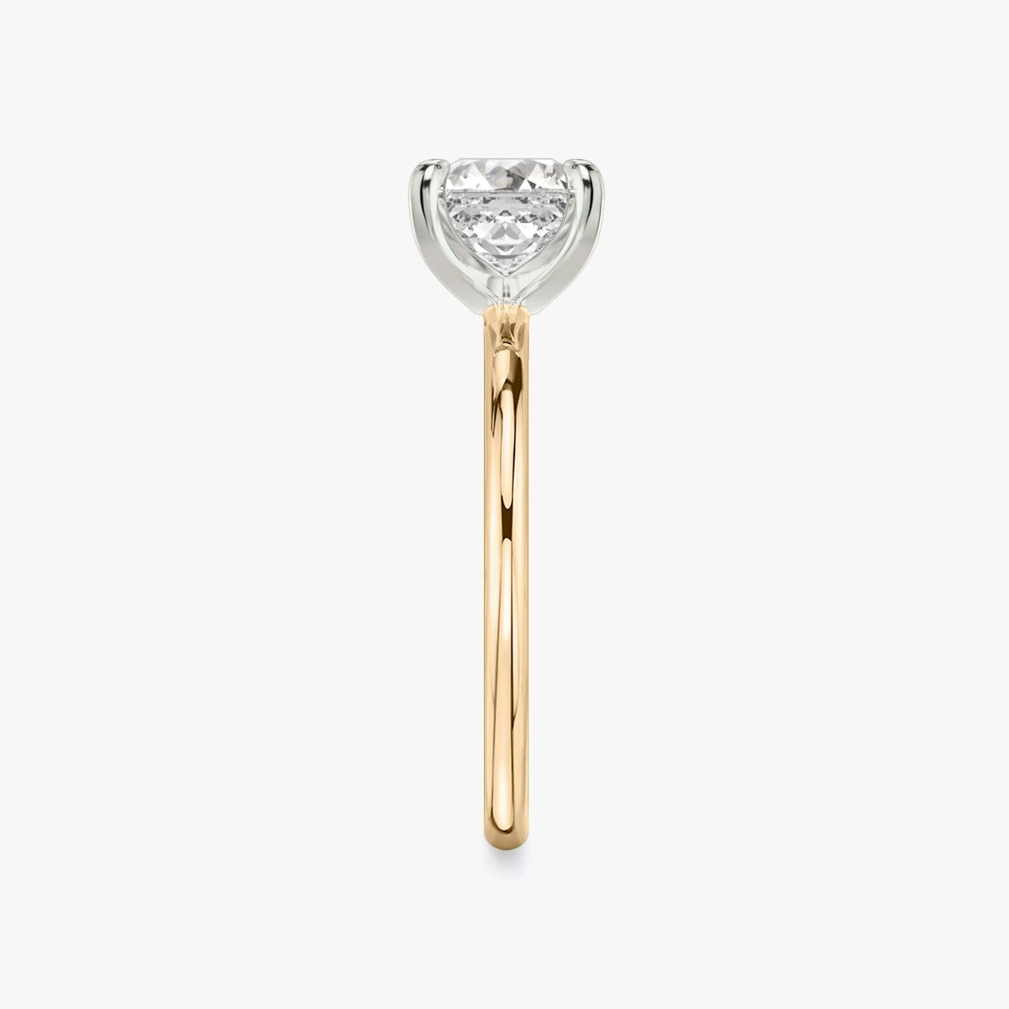 The Classic | Asscher | 14k | Rose Gold and Platinum | bandAccent: Plain | bandWidth: standard | diamondOrientation: vertical | caratWeight: other