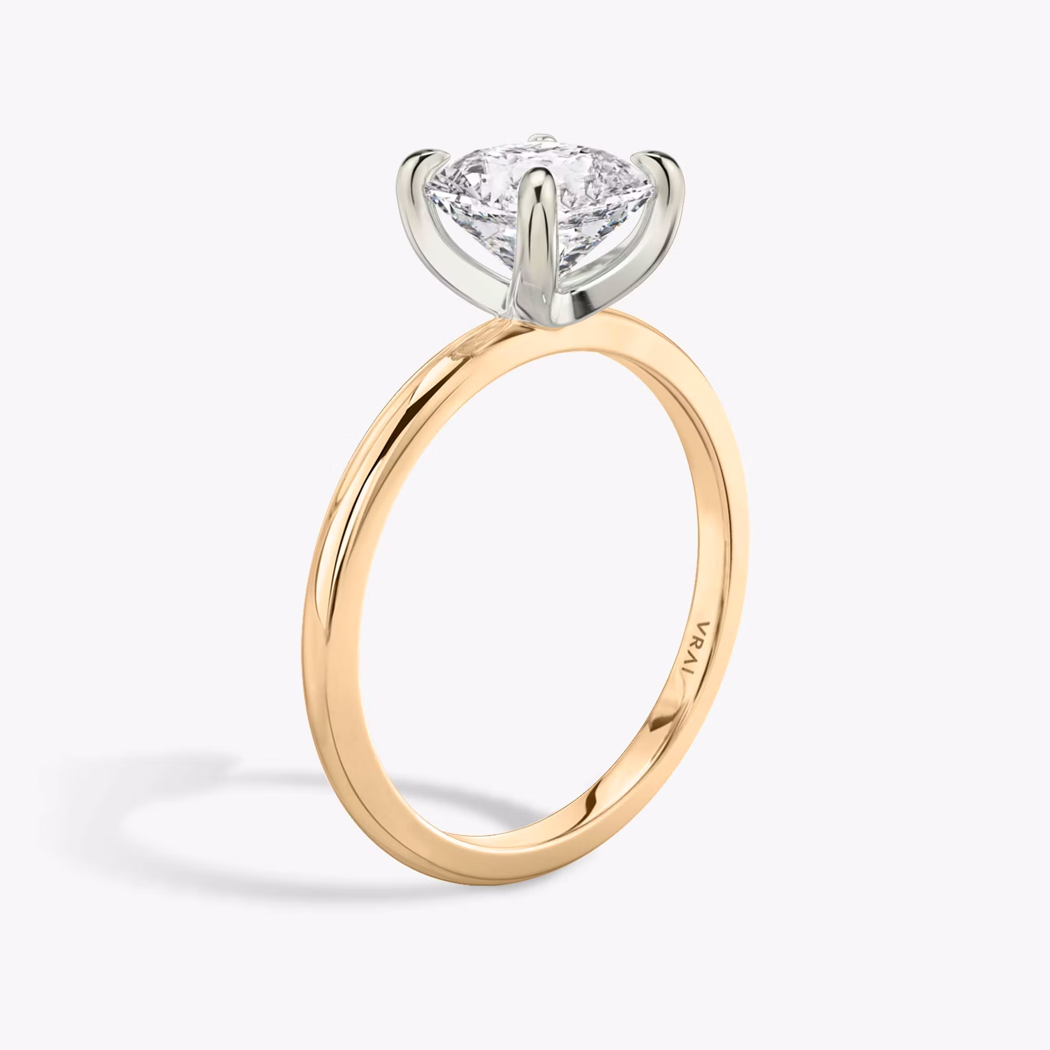 The Classic Asscher | 18K Rose Gold and Platinum