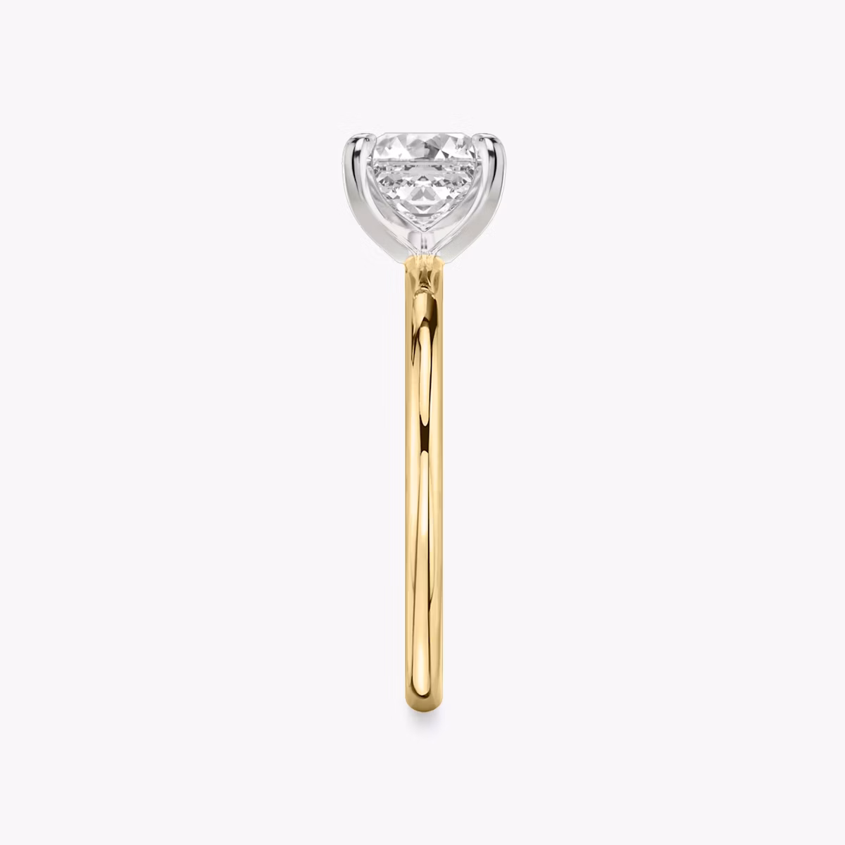 The Classic | Asscher | 18k | Yellow Gold and Platinum | bandAccent: Plain | bandWidth: standard | diamondOrientation: vertical | caratWeight: other