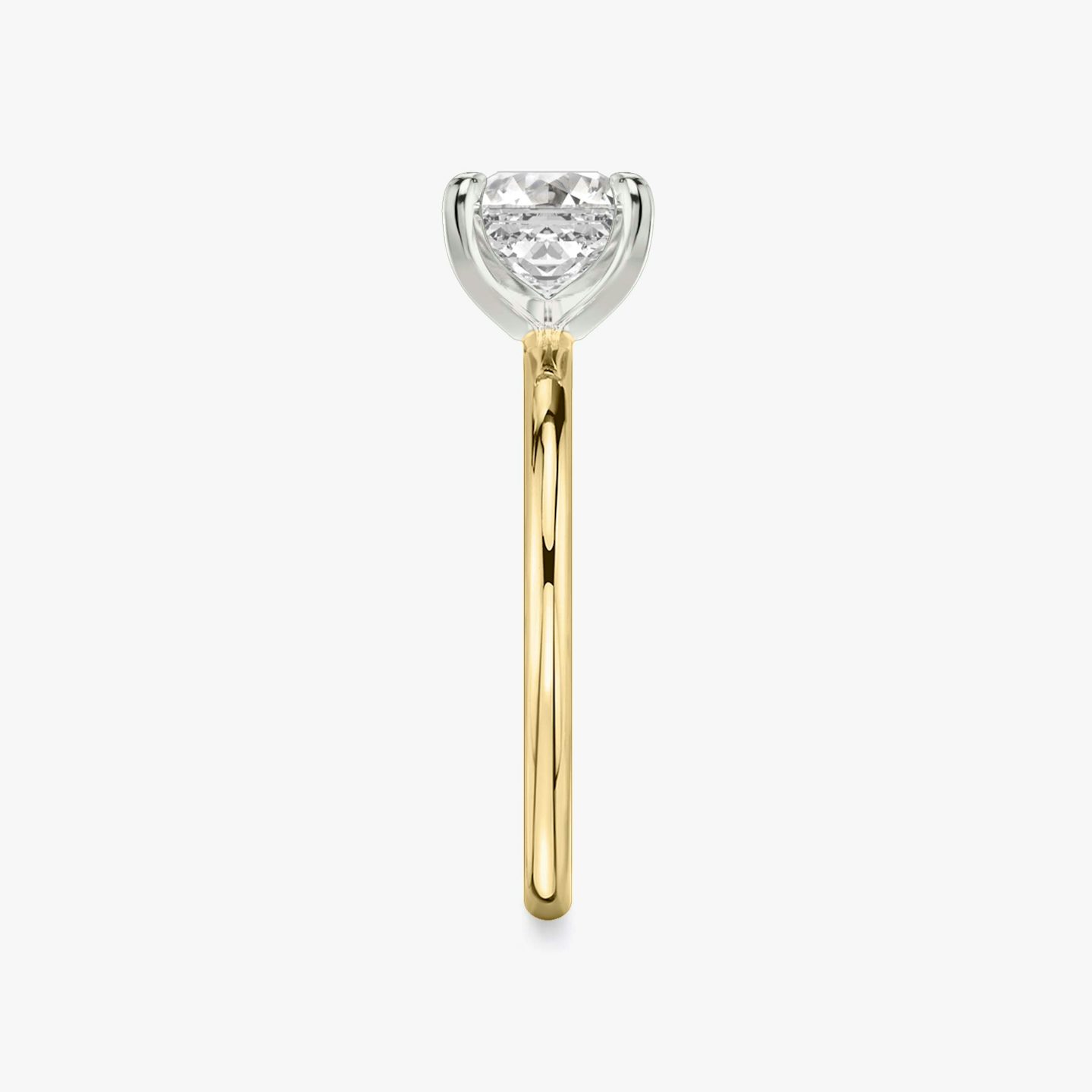 The Classic | Asscher | 18k | Yellow Gold and Platinum | bandAccent: Plain | bandWidth: standard | diamondOrientation: vertical | caratWeight: other