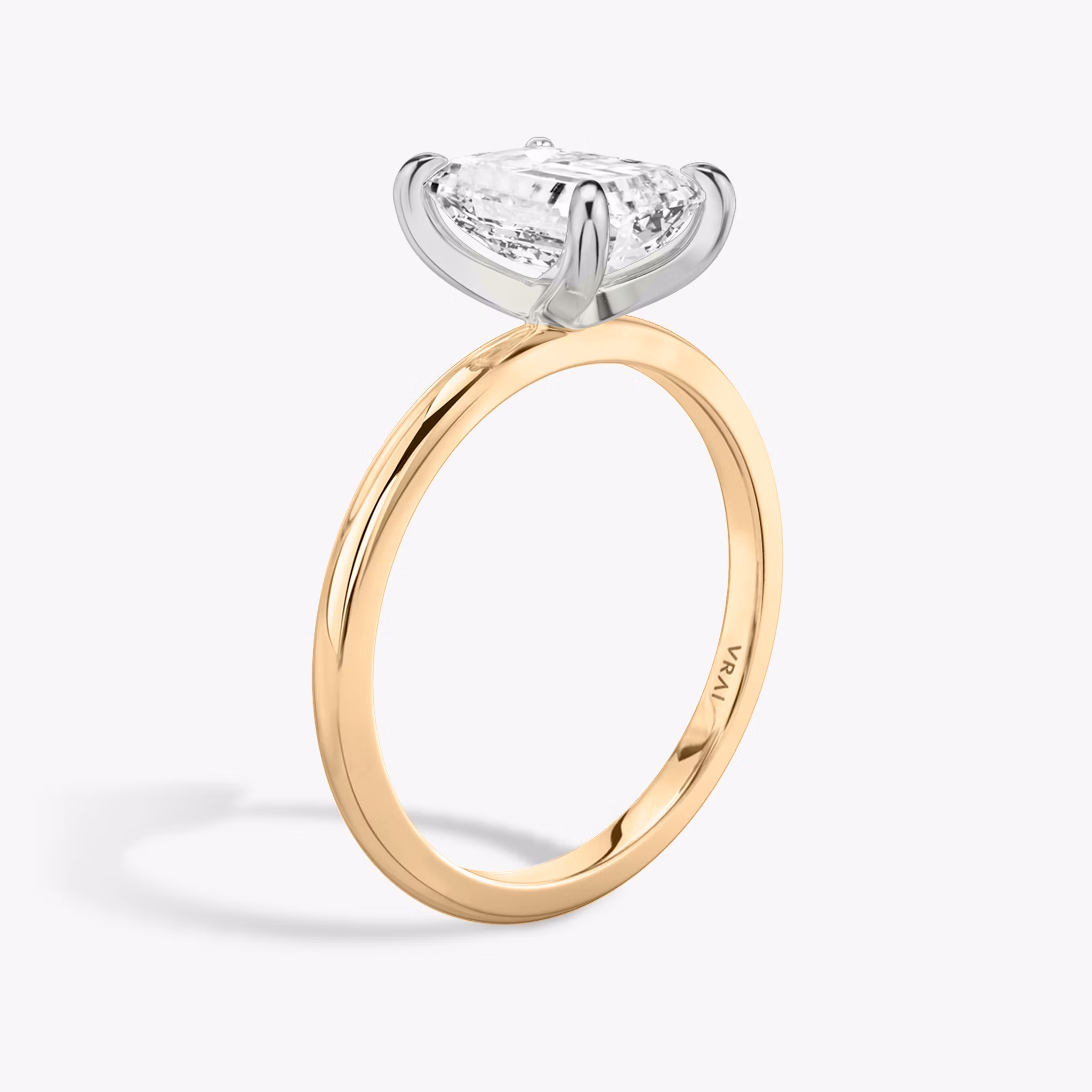 The Classic Emerald | 18K Rose Gold and Platinum