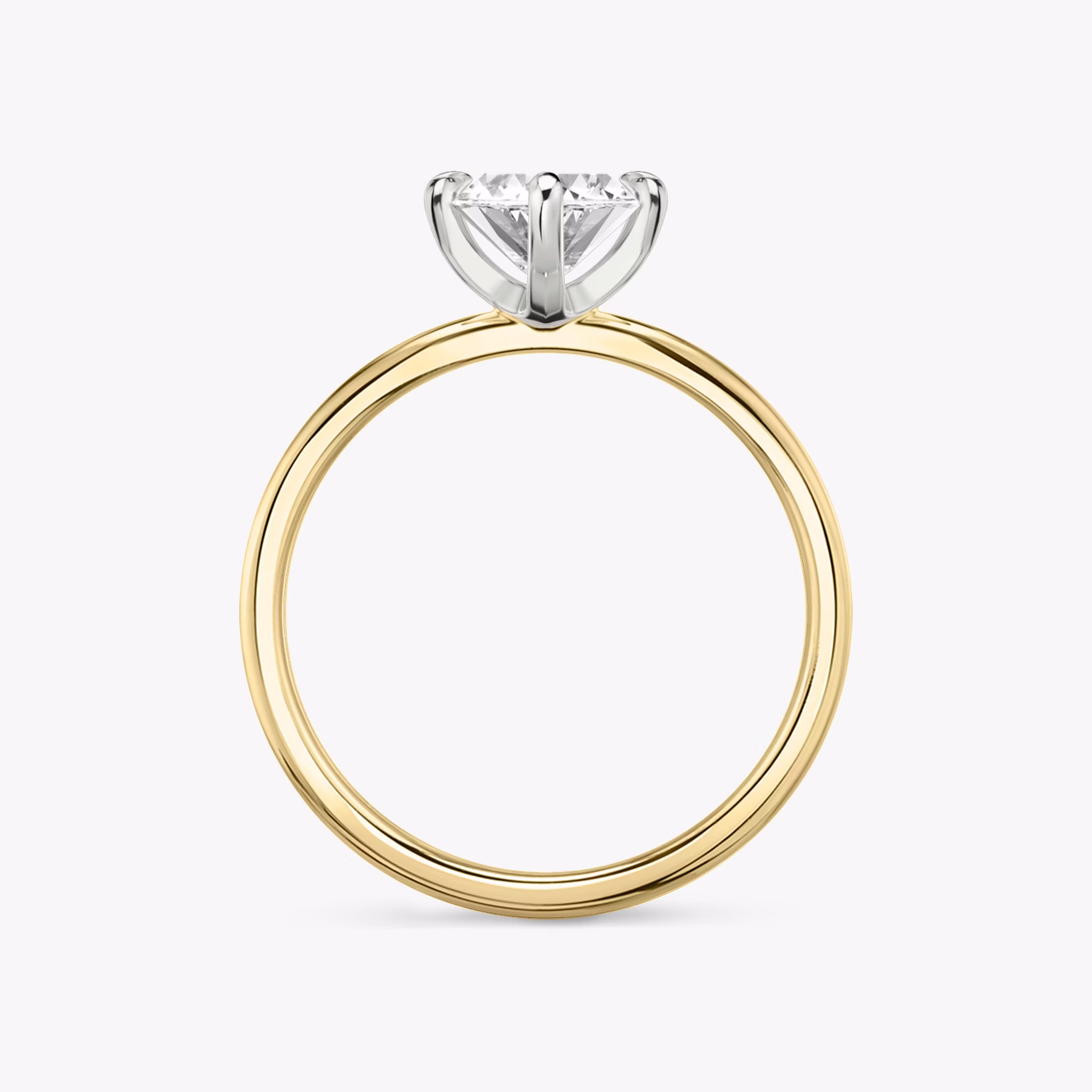 The Classic | Marquise | 18k | Yellow Gold and Platinum | bandAccent: Plain | bandWidth: standard | diamondOrientation: vertical | caratWeight: other