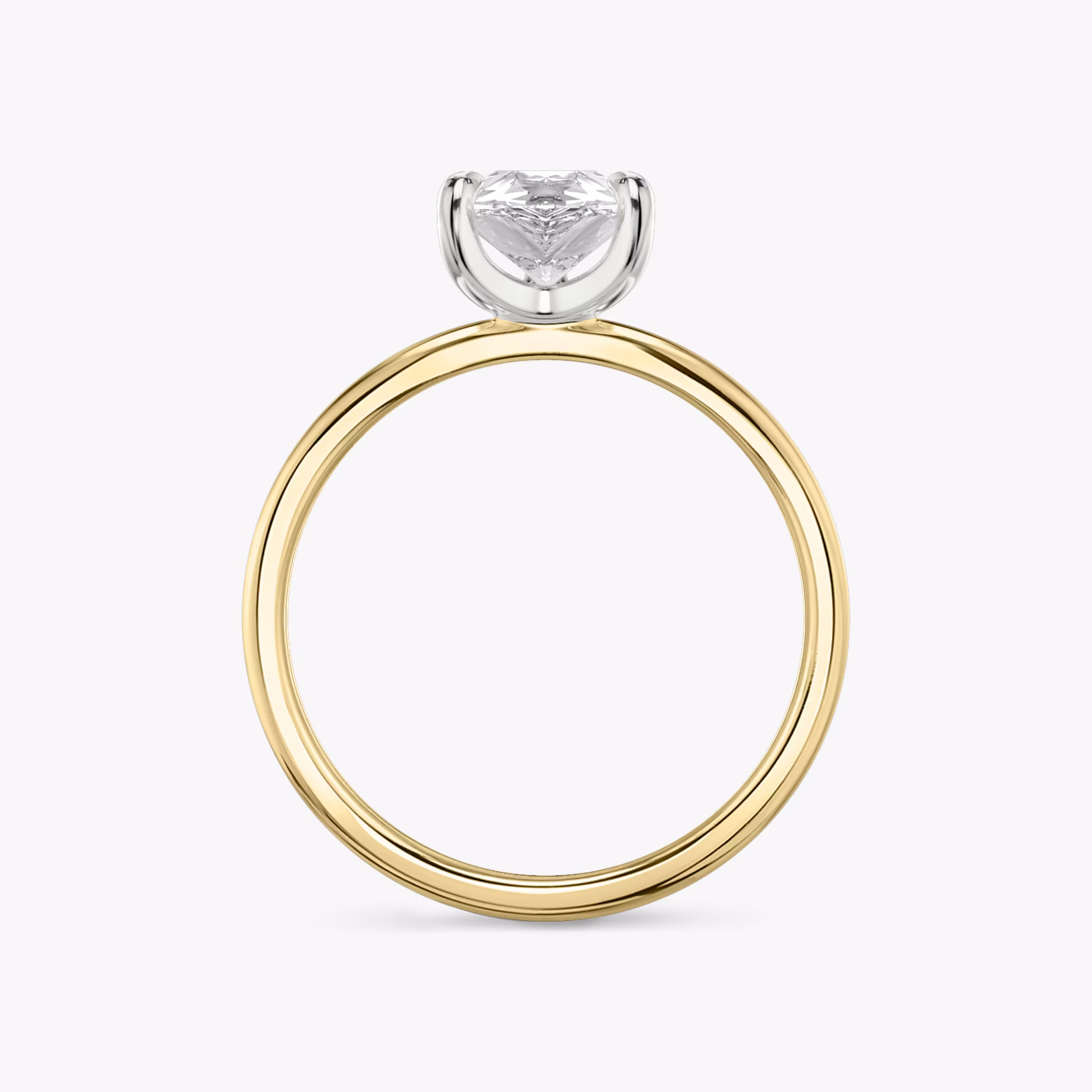 The Classic | Pear | 18k | Yellow Gold and Platinum | bandAccent: Plain | bandWidth: standard | diamondOrientation: vertical | caratWeight: other