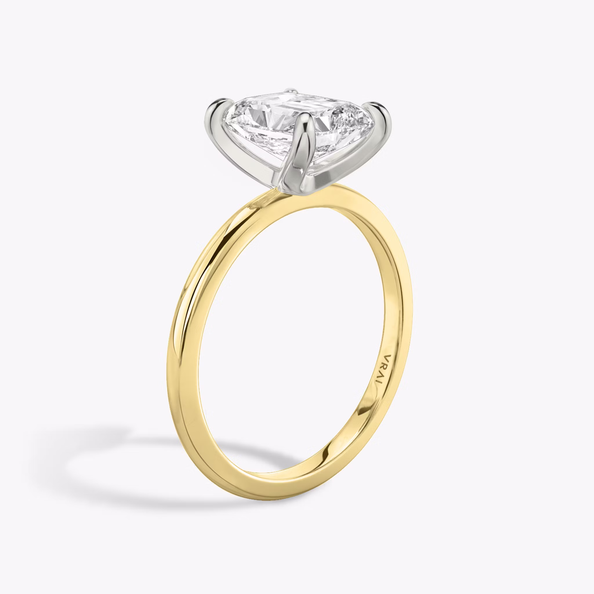 The Classic Radiant | 18K Yellow Gold and Platinum