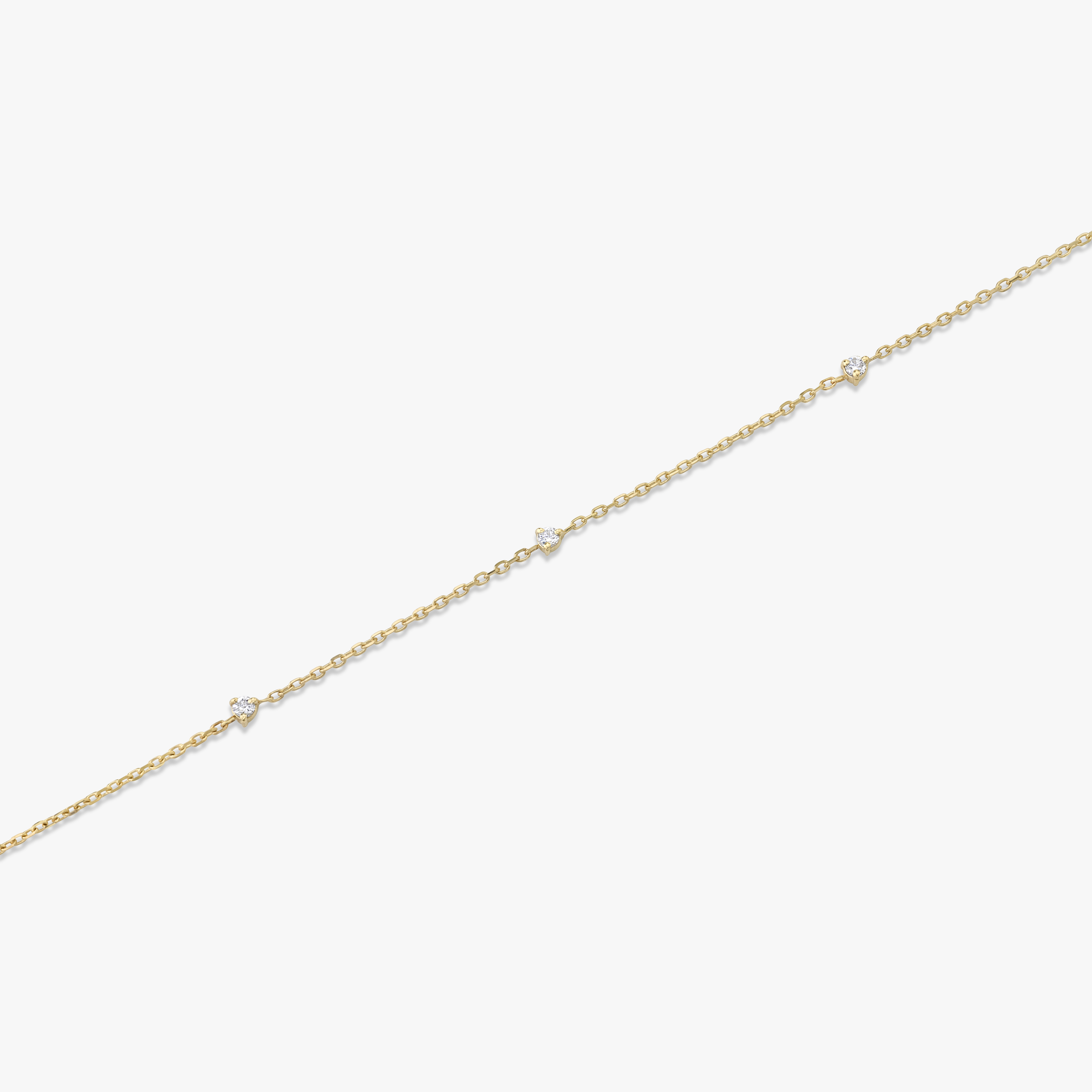 Tiny Diamond Station Necklace and Bracelet