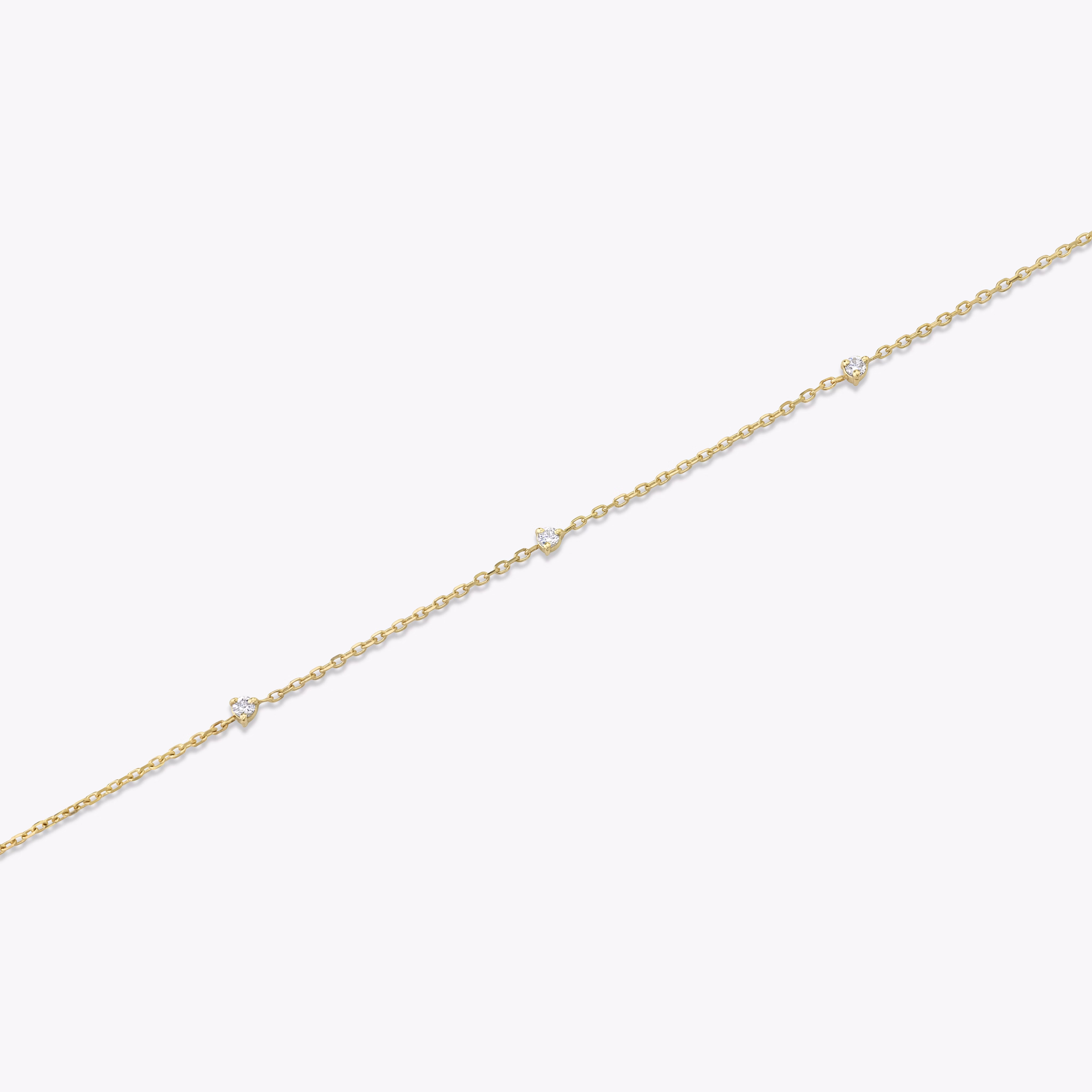 Tiny Diamond Station Necklace and Bracelet