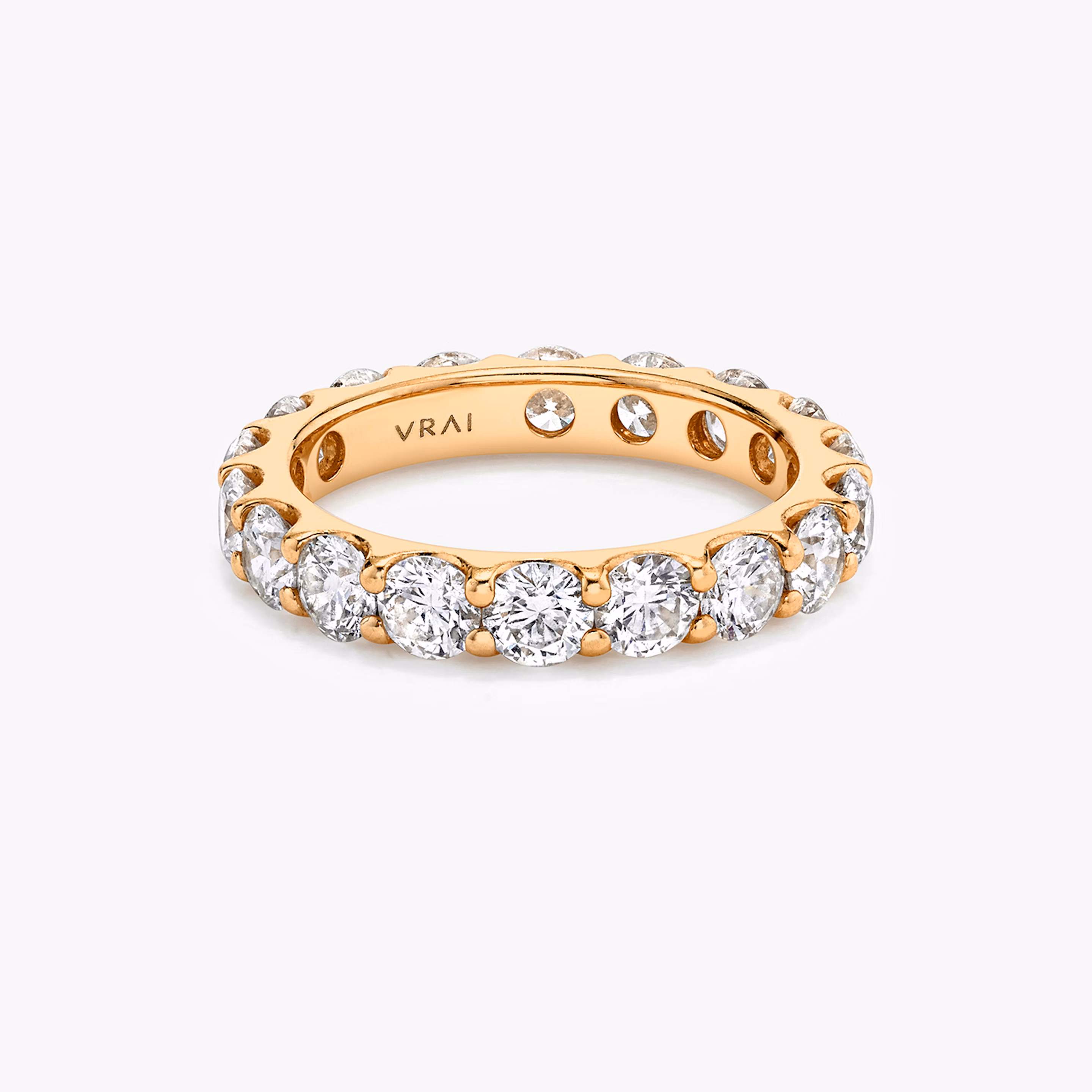 Large Eternity Band in 14k Solid Rose Gold