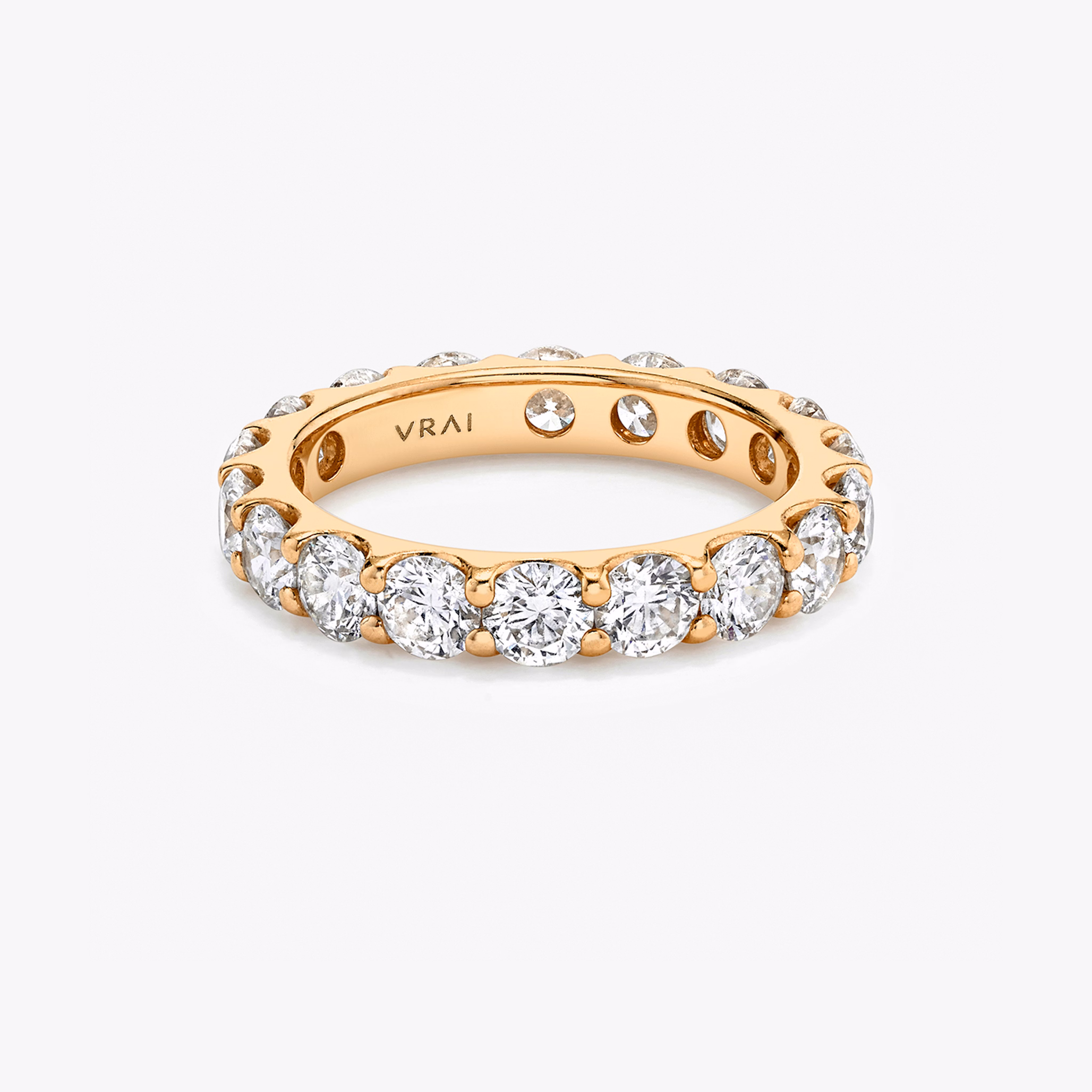Large Eternity Band in 14k Solid Rose Gold