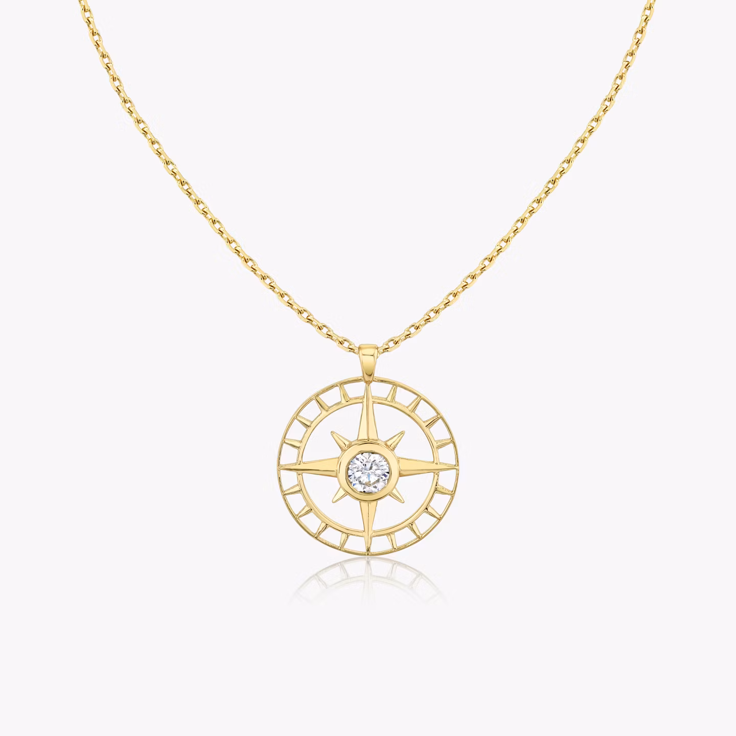 North Star Medallion Round Brilliant | Yellow Gold