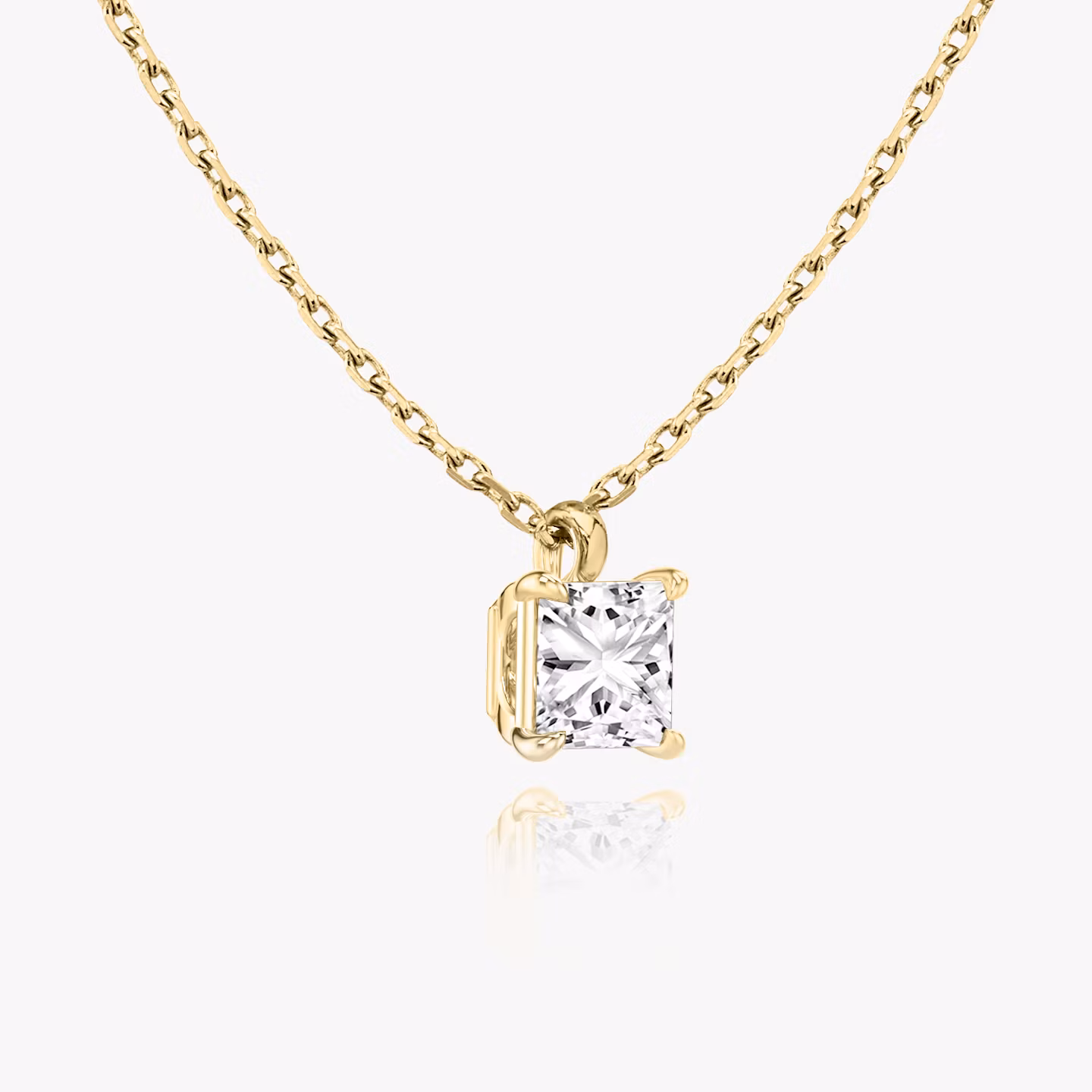 VRAI Solitär Anhänger | Princess | 14k | Gelbgold | caratWeight: 0.25ct