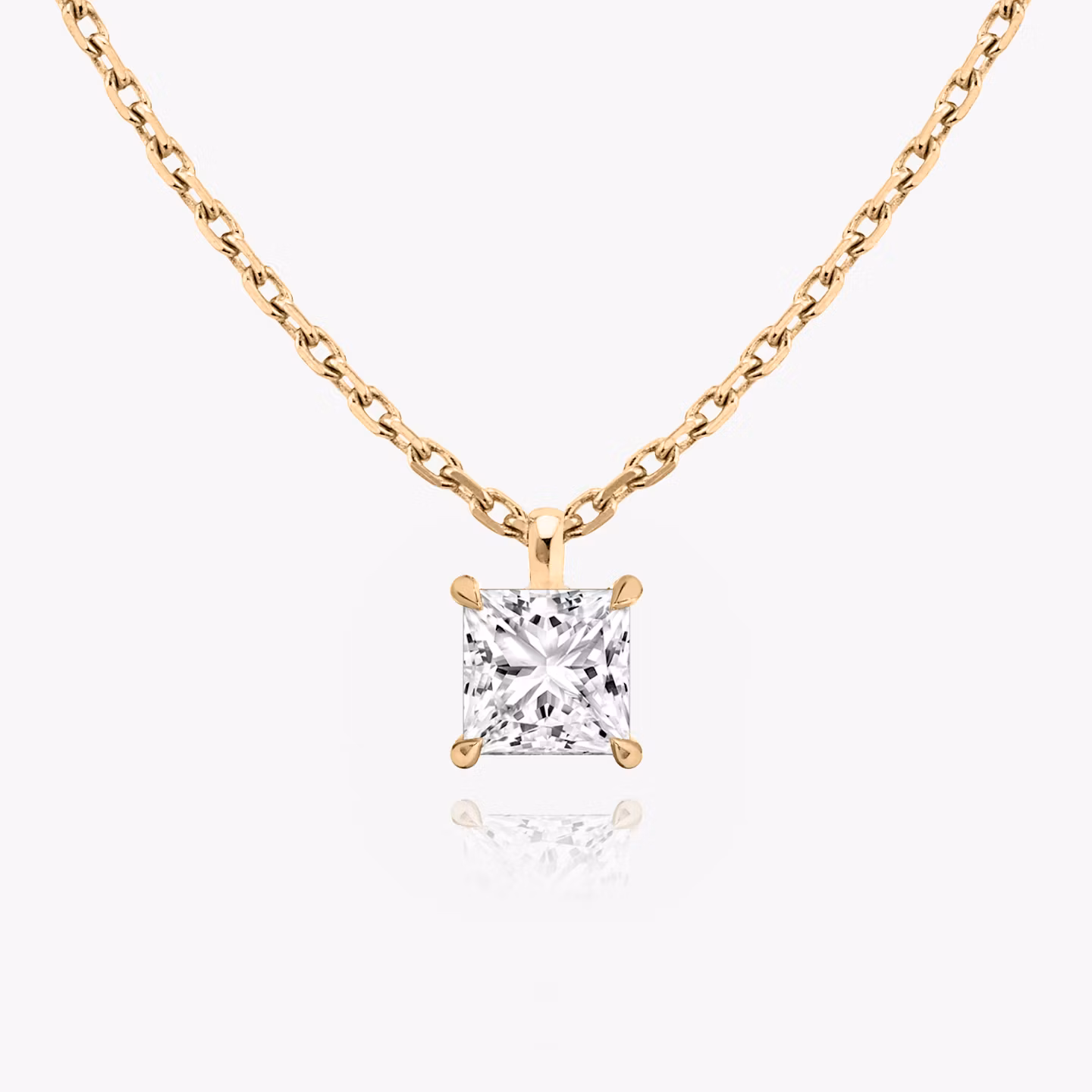 VRAI Solitaire Pendant Princess | Rose Gold