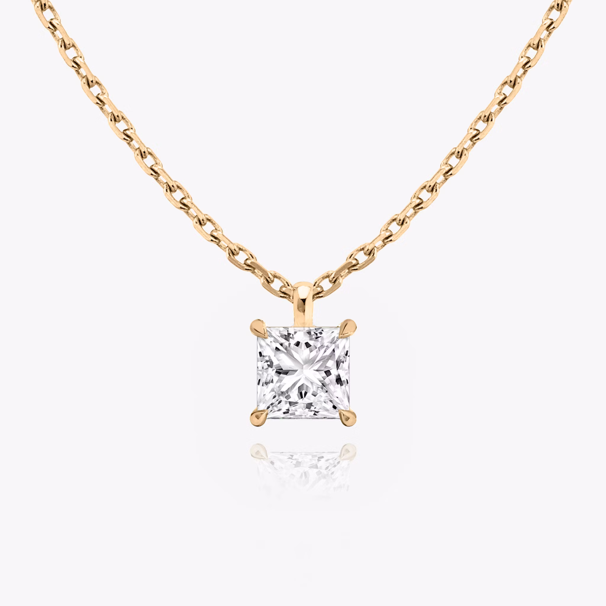 VRAI Solitaire Pendant Princess | Rose Gold