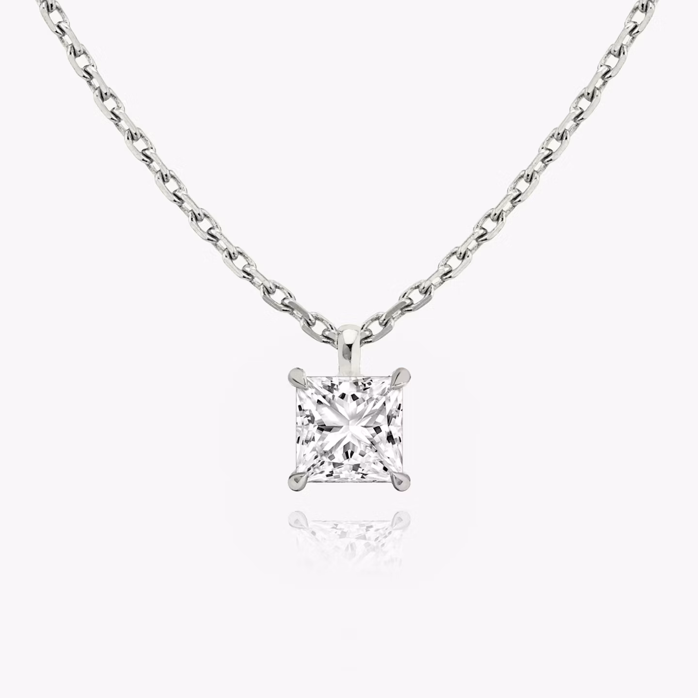 VRAI Solitaire Pendant Princess | White Gold
