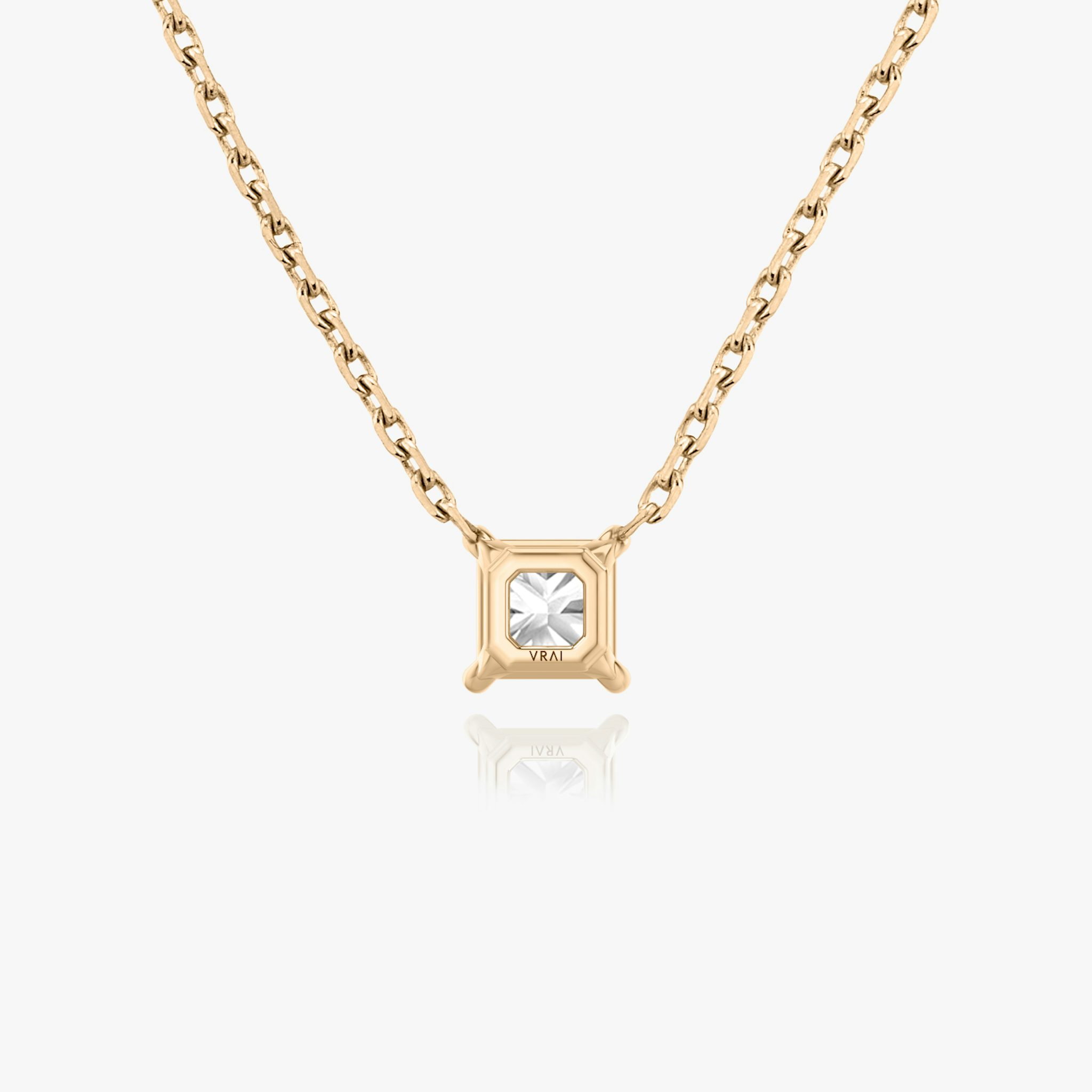Collar Solitario VRAI | Princesa | 14k | Oro rosa | caratWeight: 1.0ct