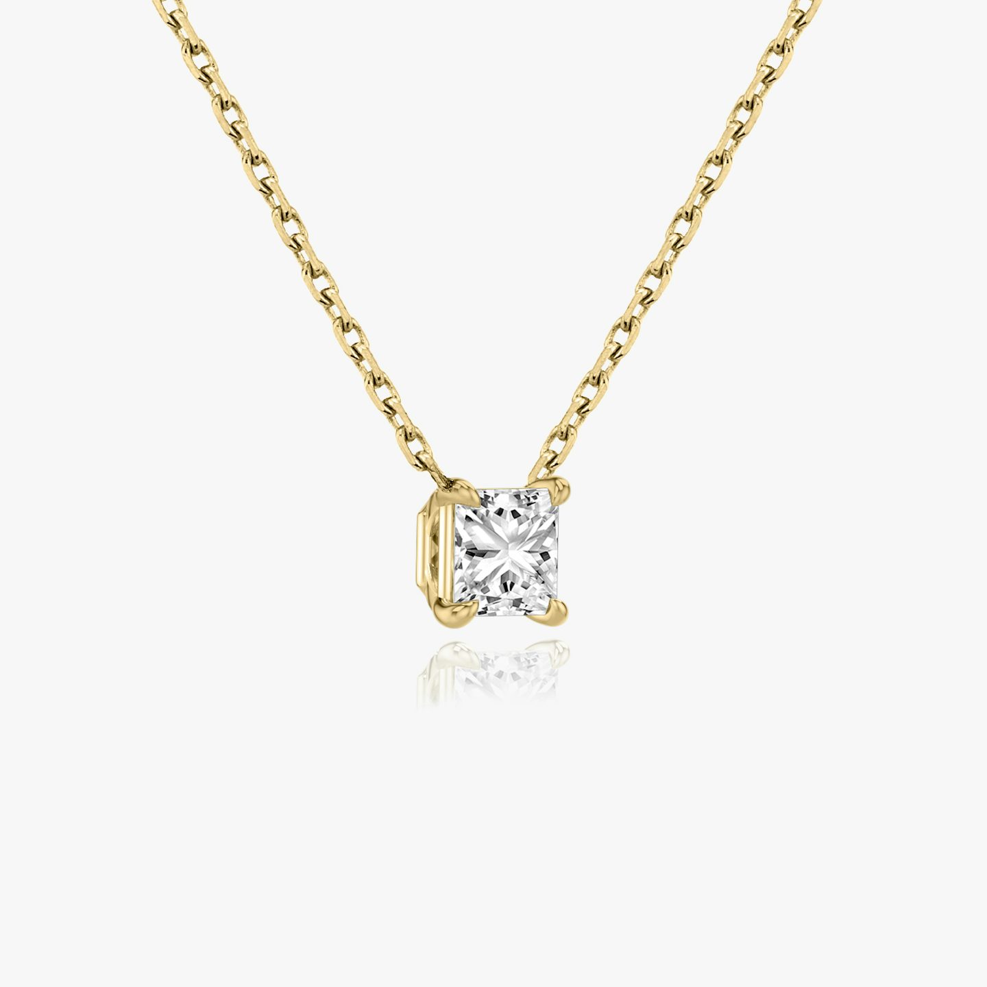 VRAI Solitär Halskette | Princess | 14k | Gelbgold | caratWeight: 0.25ct