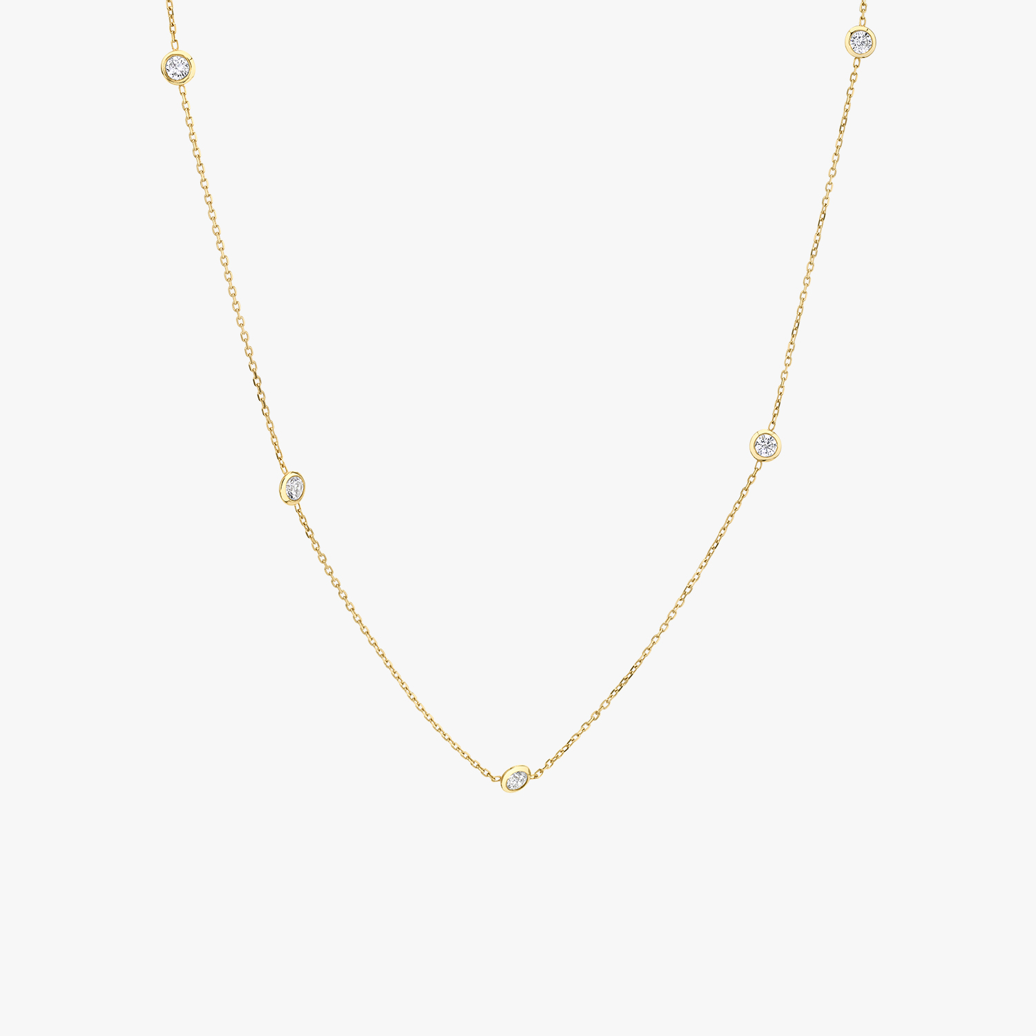 Bezel Station Necklace