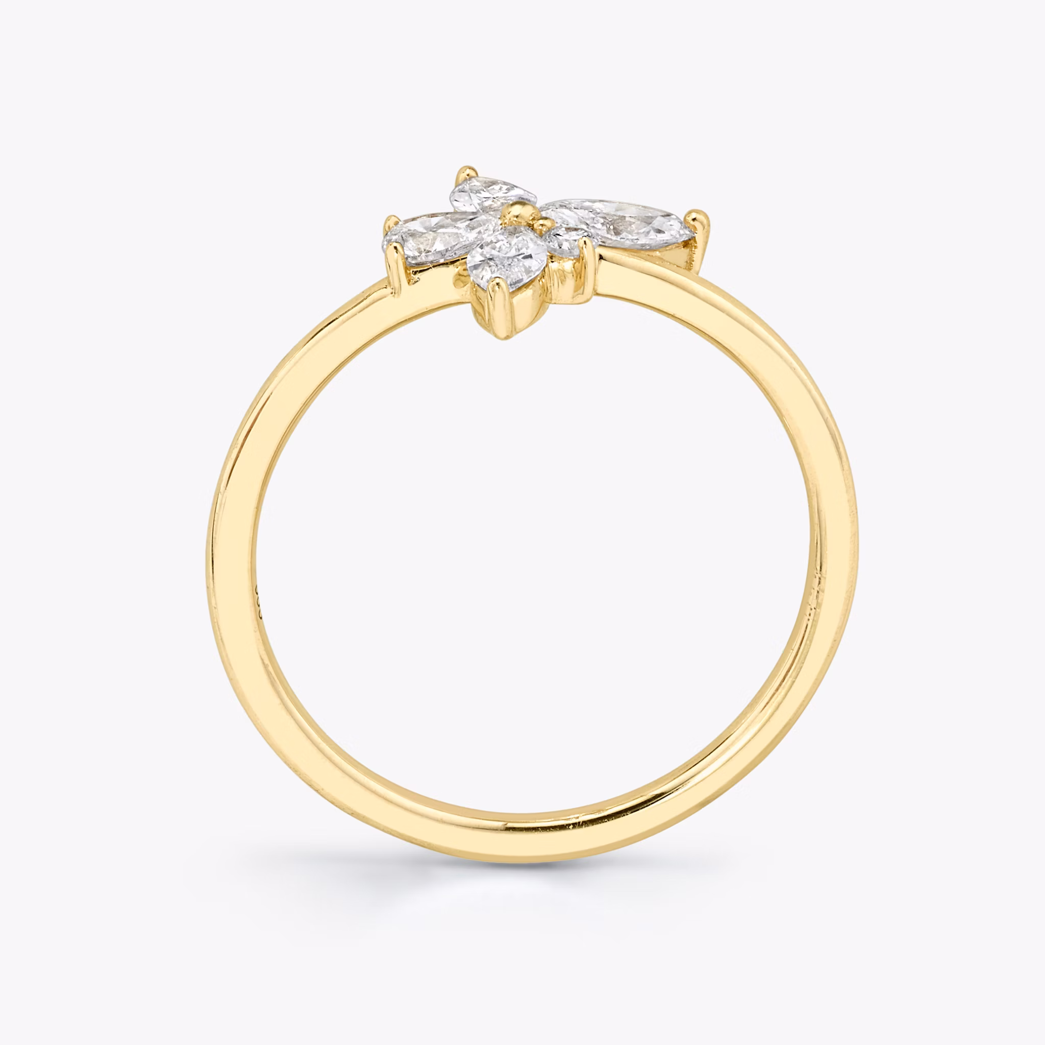 Perennial Ring | round-brilliant+pear+marquise | 14k | Gelbgold