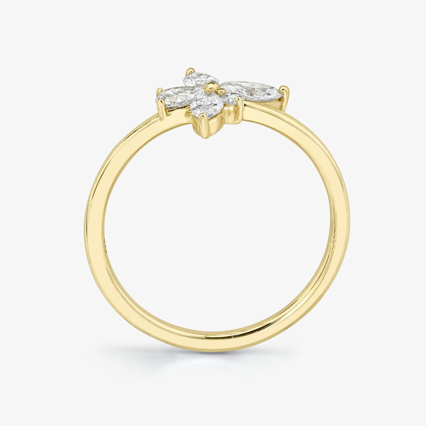 Perennial Ring | round-brilliant+pear+marquise | 14k | Yellow Gold