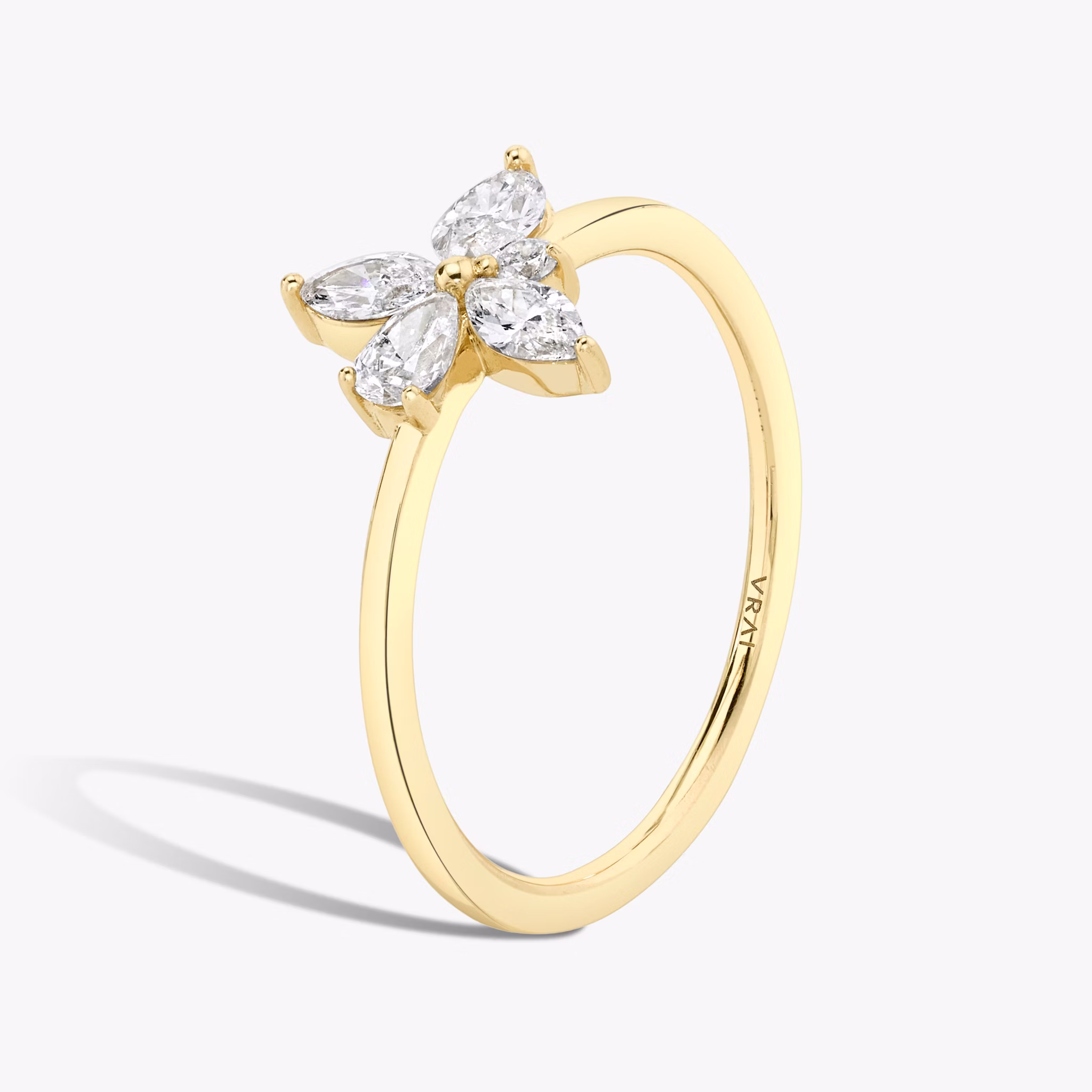 Perennial Ring | round-brilliant+pear+marquise | 14k | Gelbgold