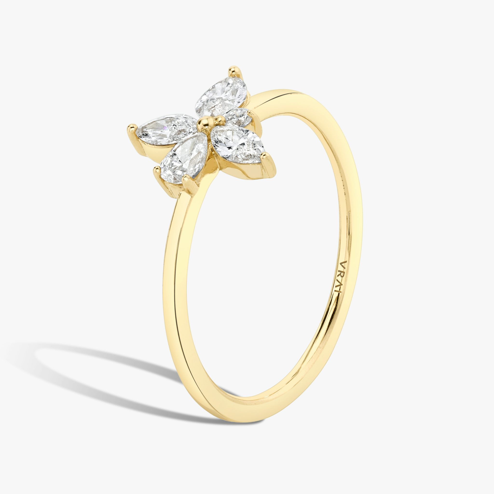 Perennial Ring | round-brilliant+pear+marquise | 14k | Gelbgold