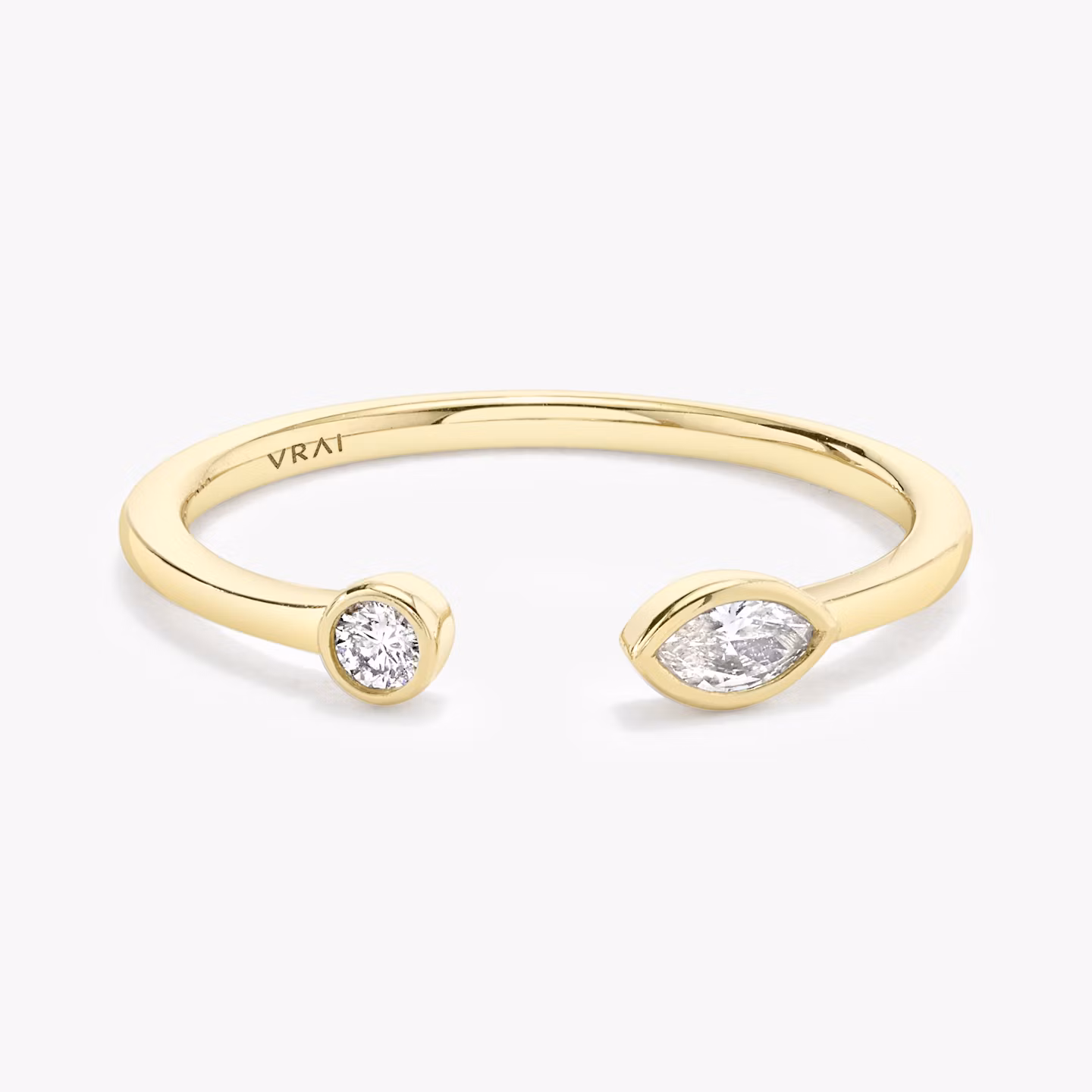 Petal Ring | round-brilliant+marquise | 14k | Yellow Gold