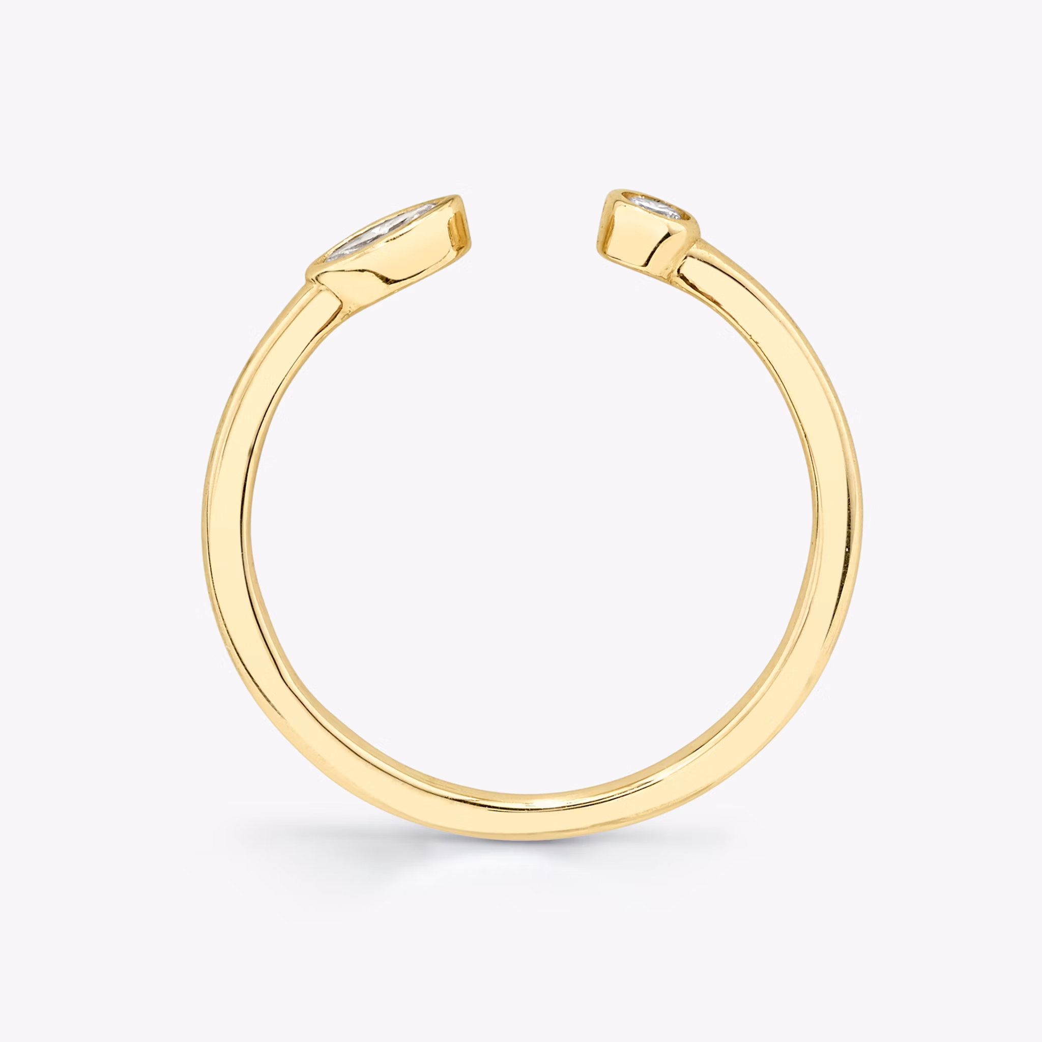 Petal Ring | round-brilliant+marquise | 14k | Yellow Gold