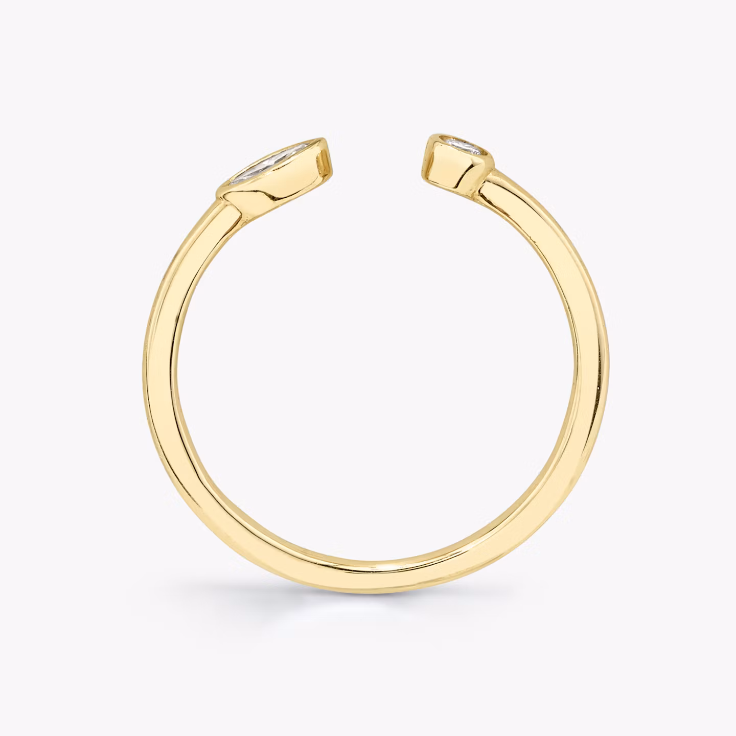 Petal Ring | round-brilliant+marquise | 14k | Yellow Gold