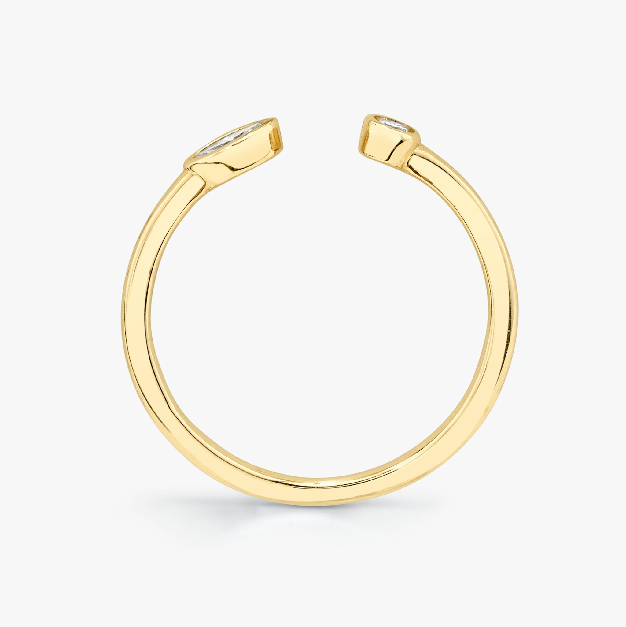 Petal Ring | round-brilliant+marquise | 14k | Yellow Gold