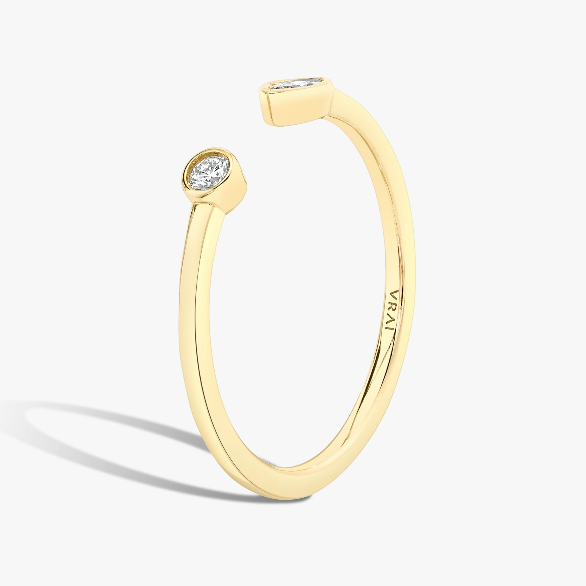 Petal Ring | round-brilliant+marquise | 14k | Yellow Gold