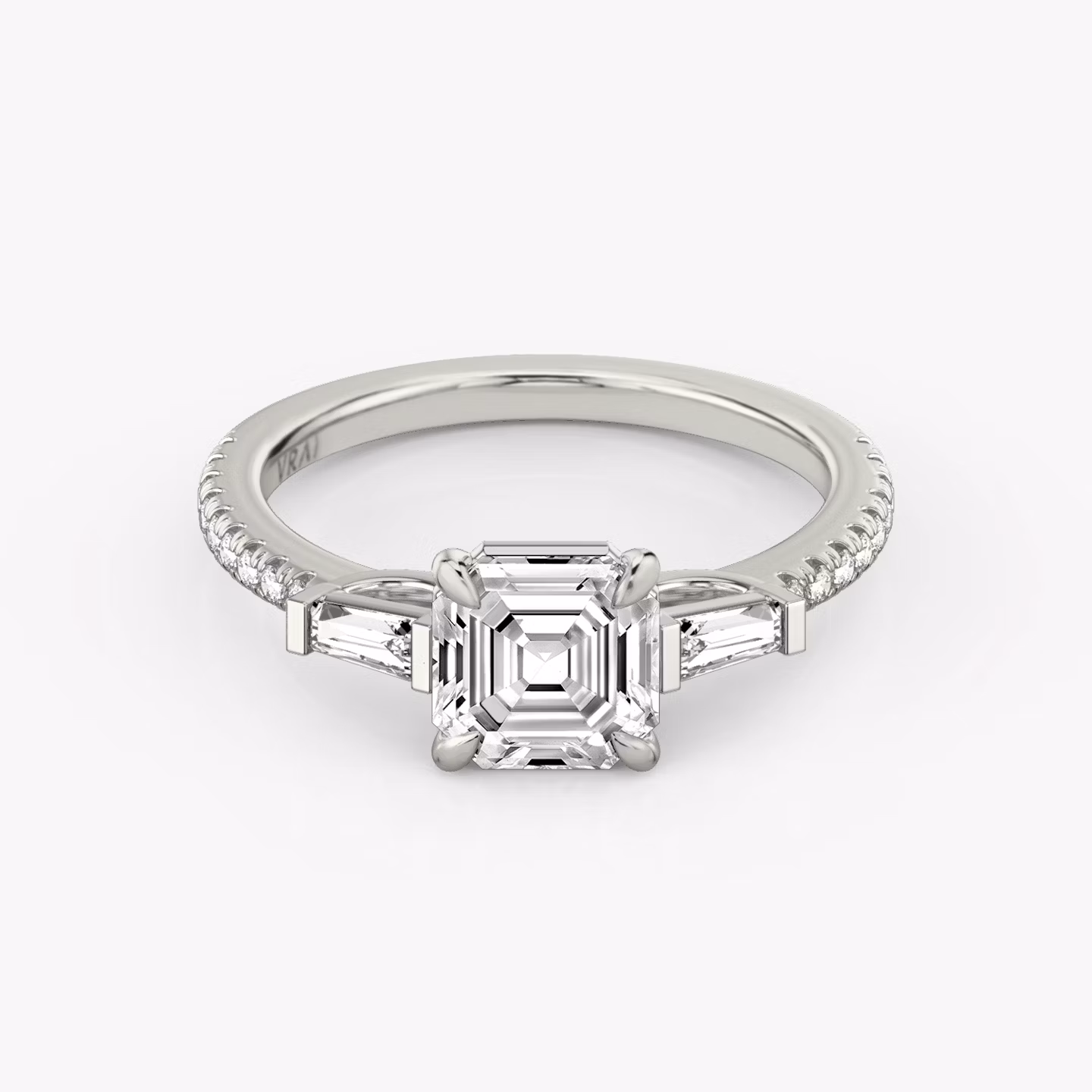 The Three Stone Asscher | Platinum