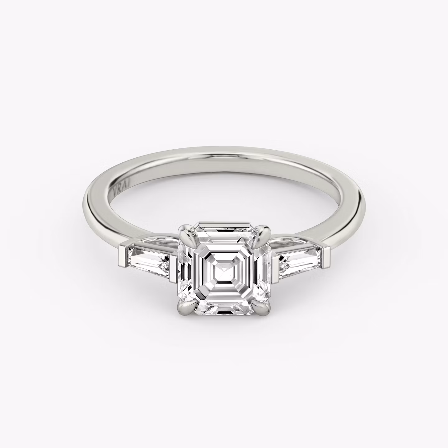 The Three Stone Asscher | Platinum