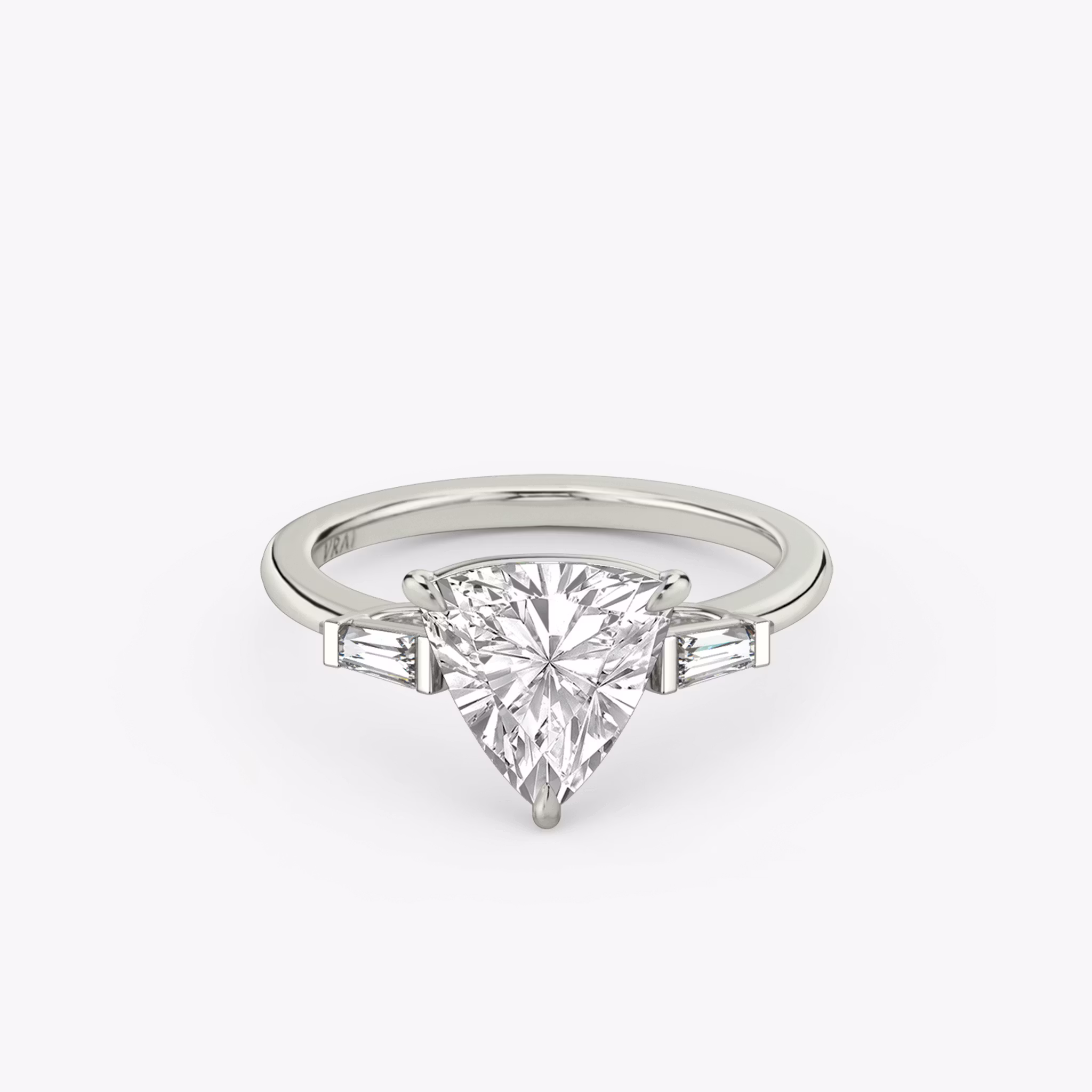 The Three Stone Trillion | White Gold