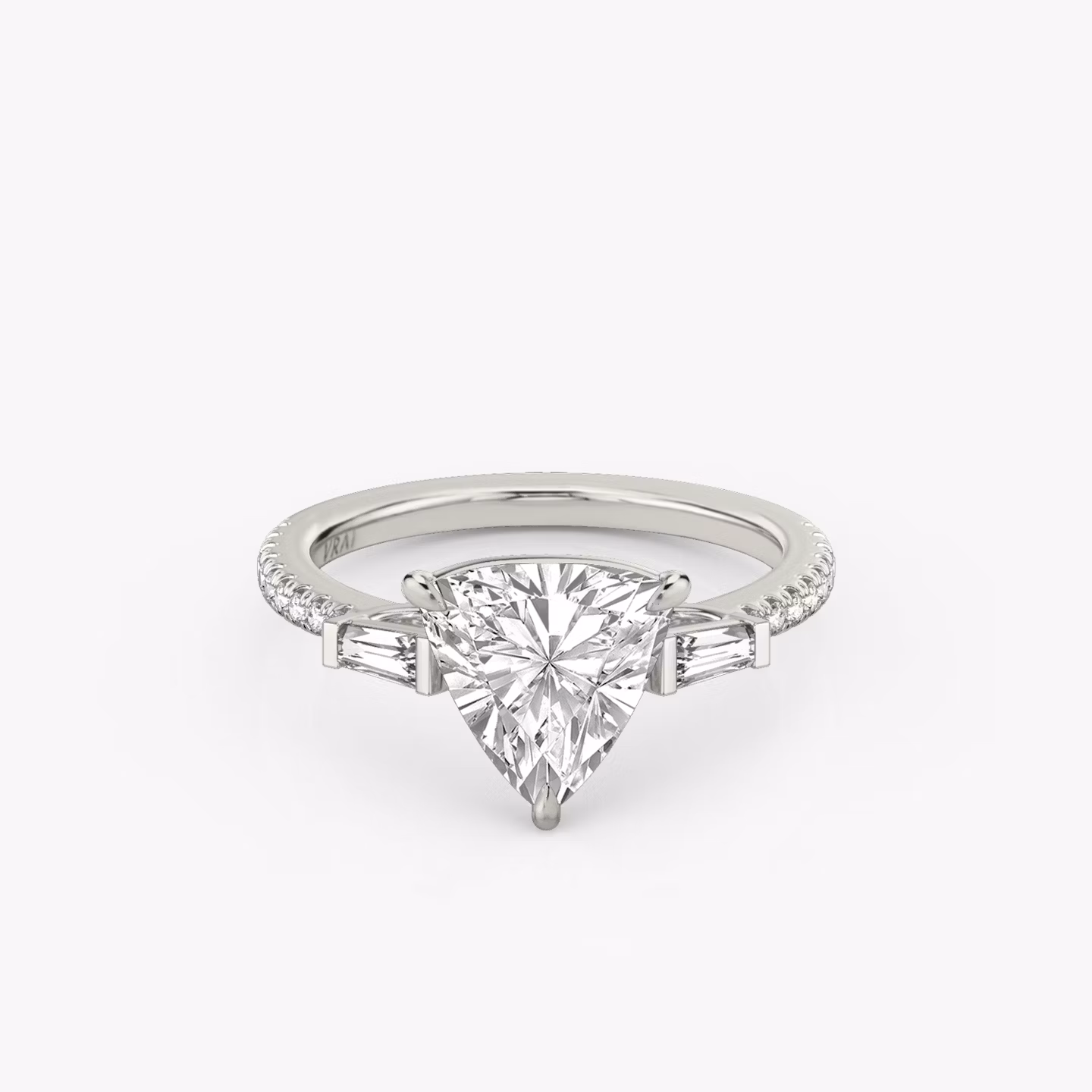 The Three Stone Trillion | White Gold