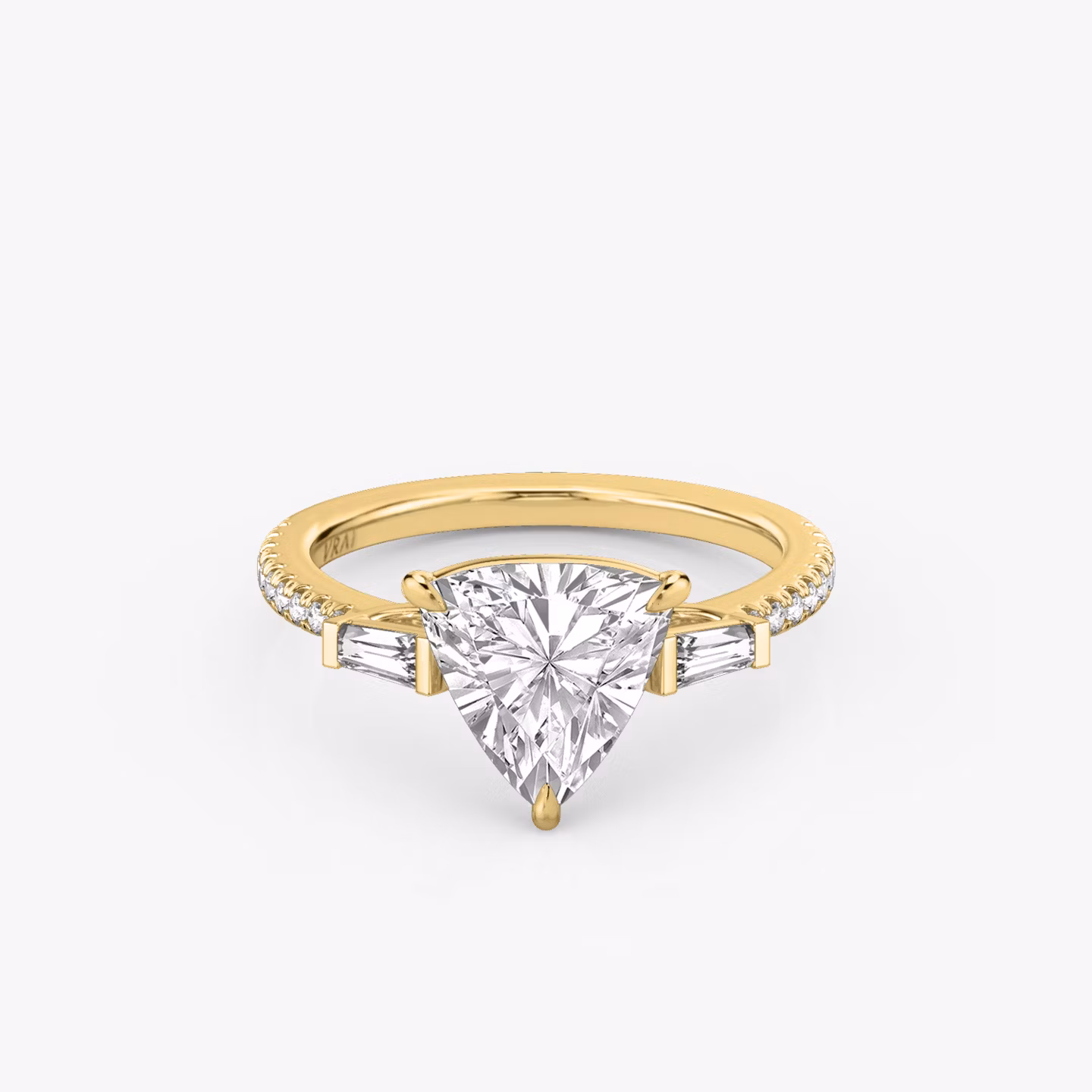 The Three Stone Trillion | Yellow Gold