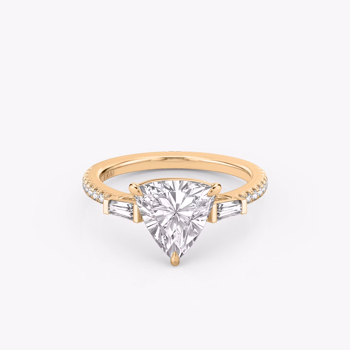 The Three Stone Trillion | Rose Gold