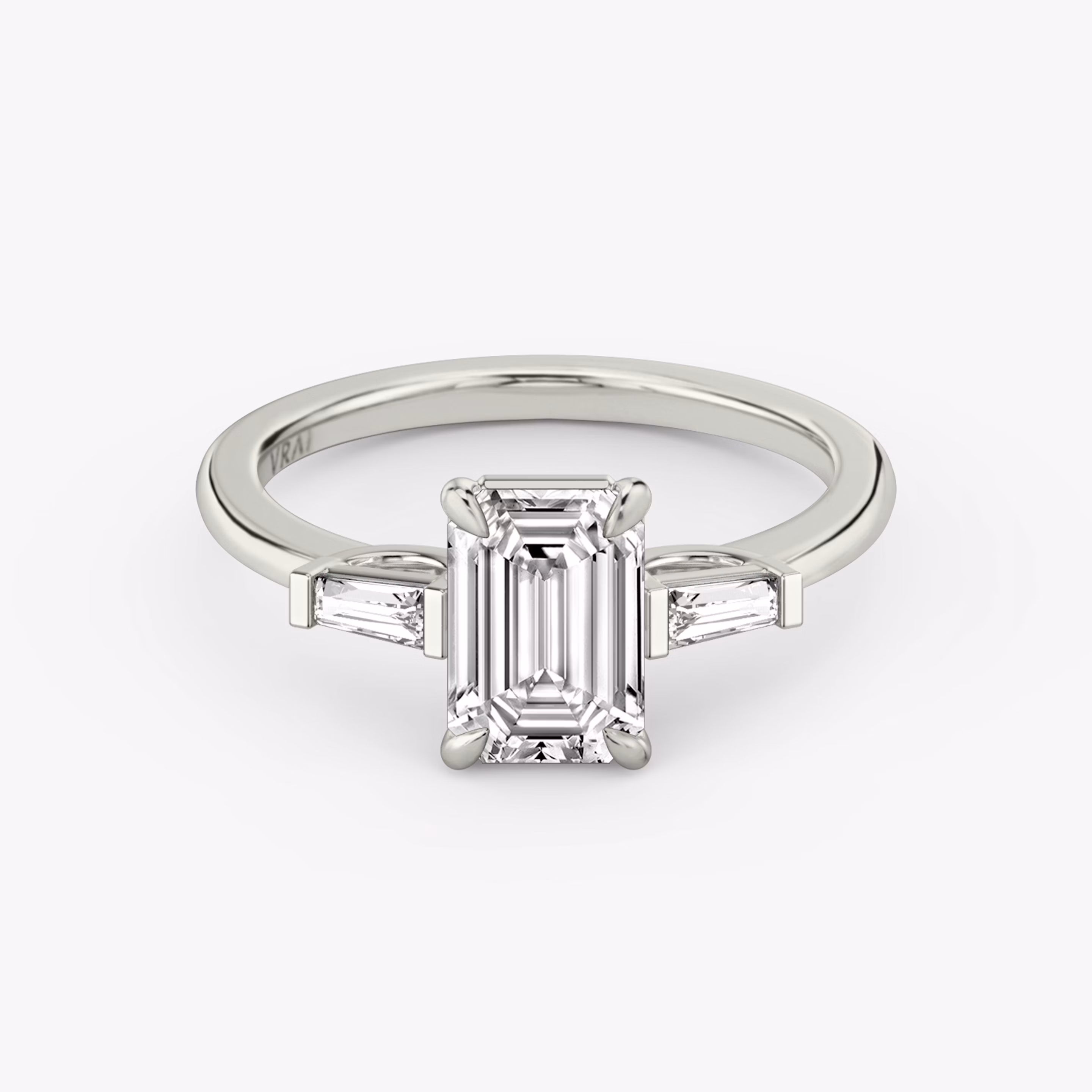 Three Stone Emerald Baguette Ring