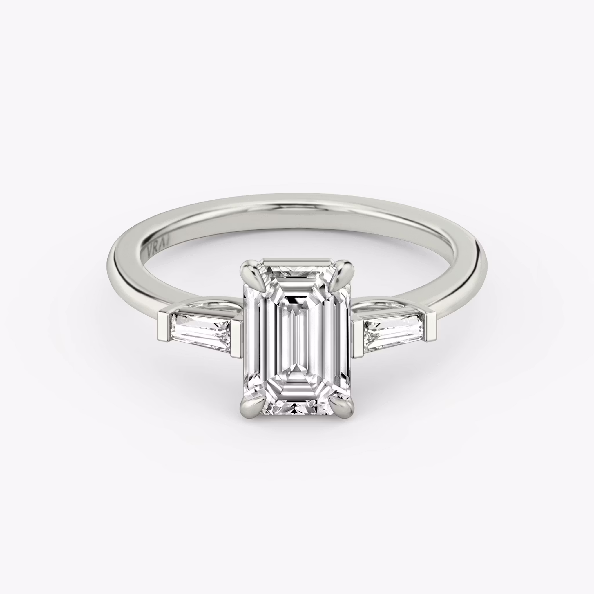 The Three Stone Emerald | Platinum